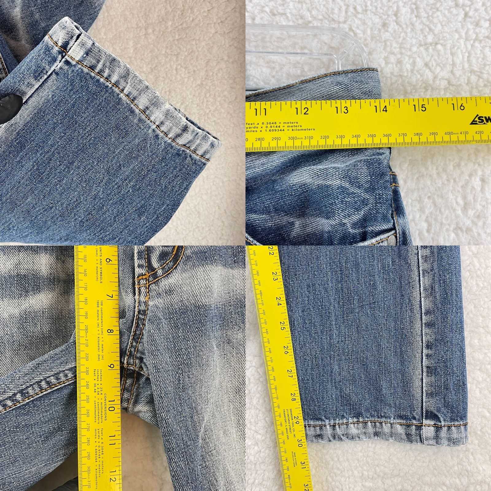 Denime Tough JeanSmith Jeans Mens 28x30 Blue Denim Straight Leg Vintage USA Cowboy Logo 5-Pocket Regular Fit Jeans Mens Size US 28 / EU 44 - 8 Thumbnail