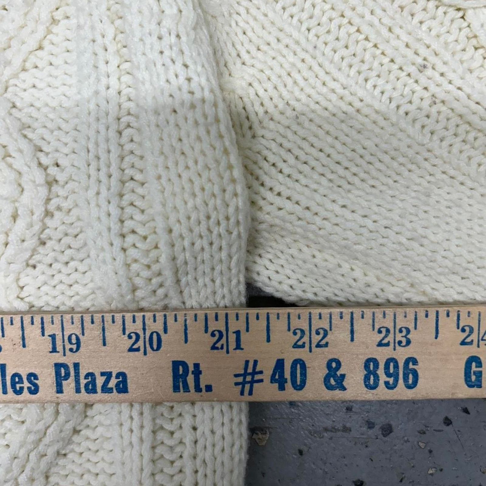 Sears Cream vintage 80s cable knit sweater Size L / US 10 / IT 46 - 4 Thumbnail