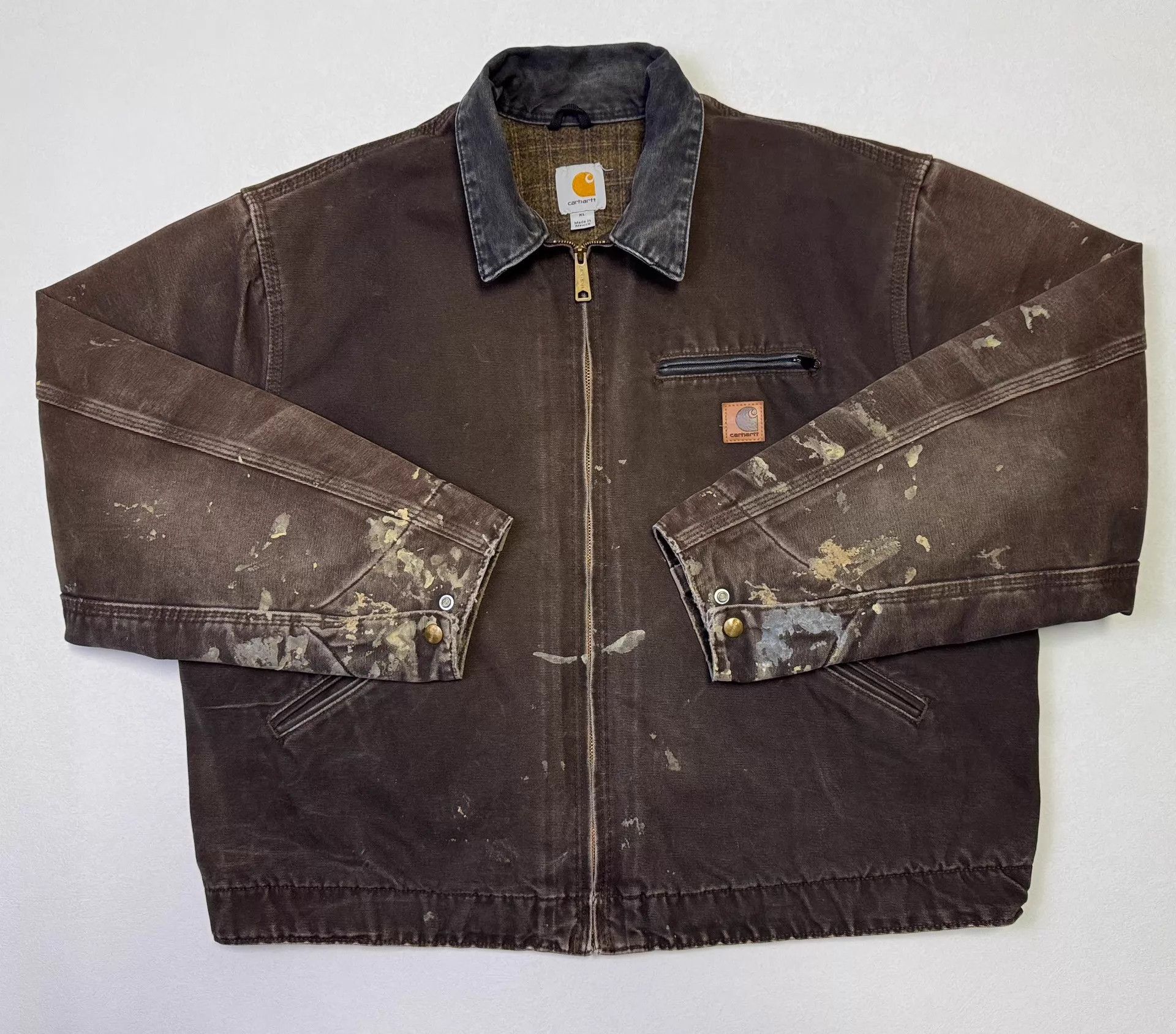 Carhartt Vintage Carhartt J97 Detroit Jacket Dark Brown XL Size US XL / EU 56 / 4 - 1 Thumbnail