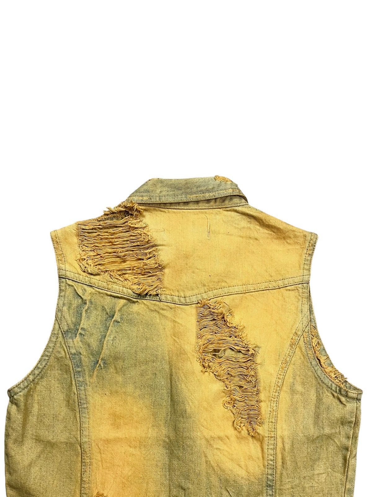 If Six Was Nine 2000s Midas - Mudwash Crash Denim Vest Size US S / EU 44-46 / 1 - 11 Thumbnail