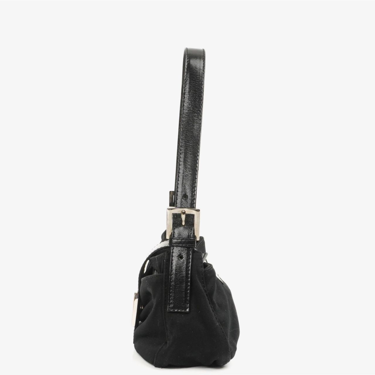 Fendi Authentic Fendi Mamma Baguette Black Neoprane Shoulder Bag Size ONE SIZE - 5 Thumbnail