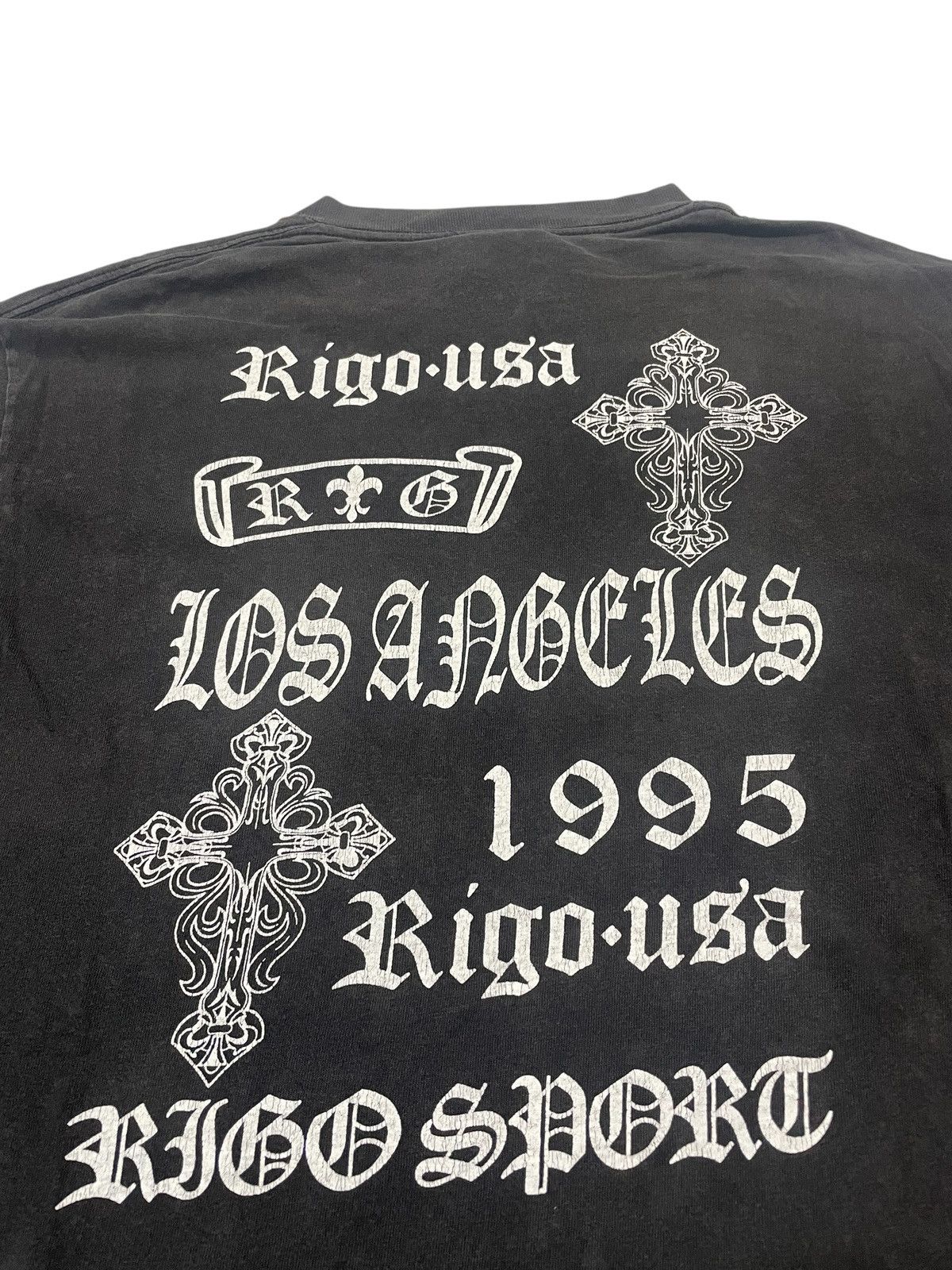 Vintage Vintage 1995 Los Angeles RIGO USA Distressed Longsleeve Tee Size US XL / EU 56 / 4 - 3 Thumbnail