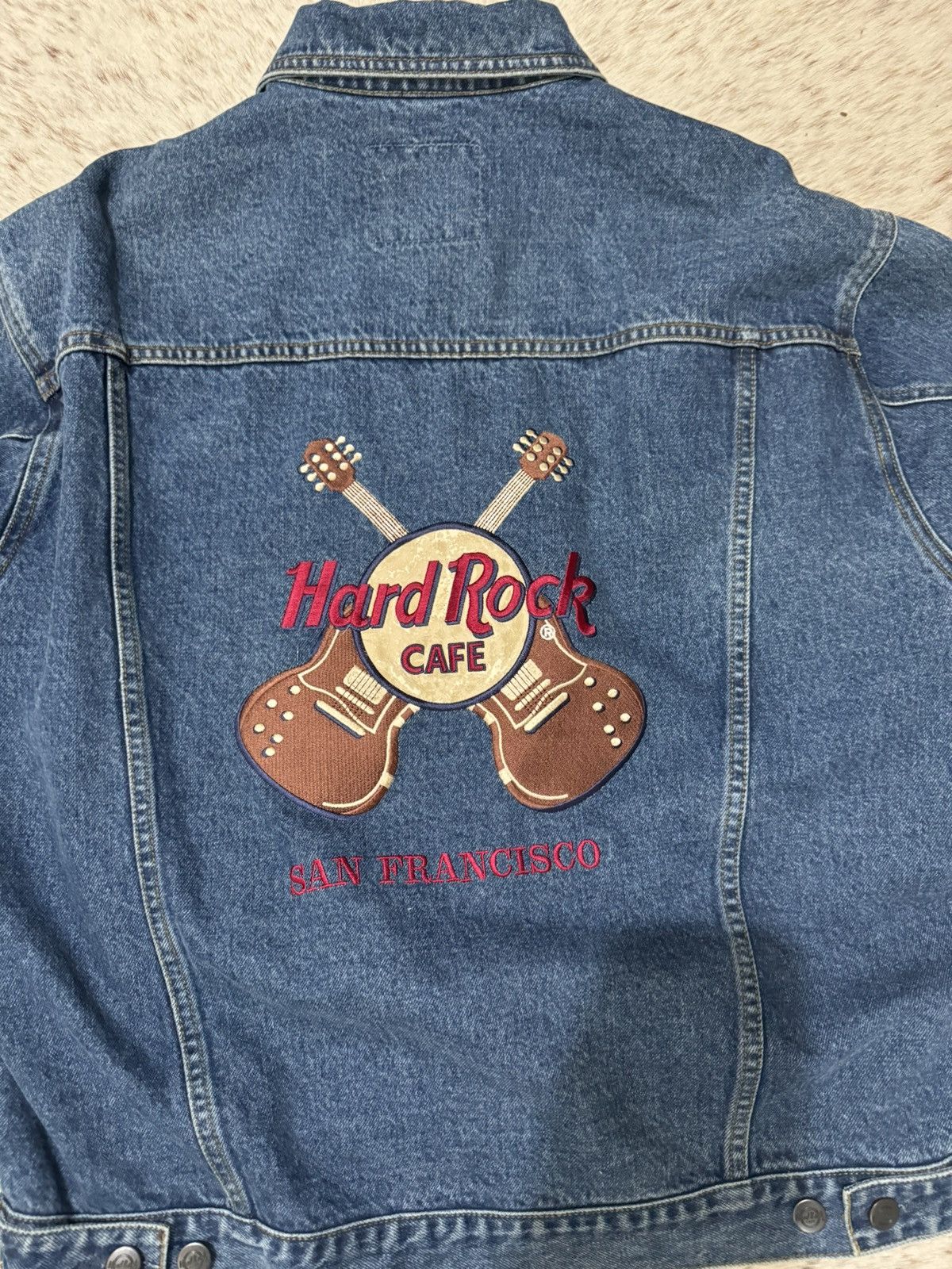 Hard Rock Cafe × Vintage Hard rock cafe denim jacket Size US L / EU 52-54 / 3 - 5 Thumbnail