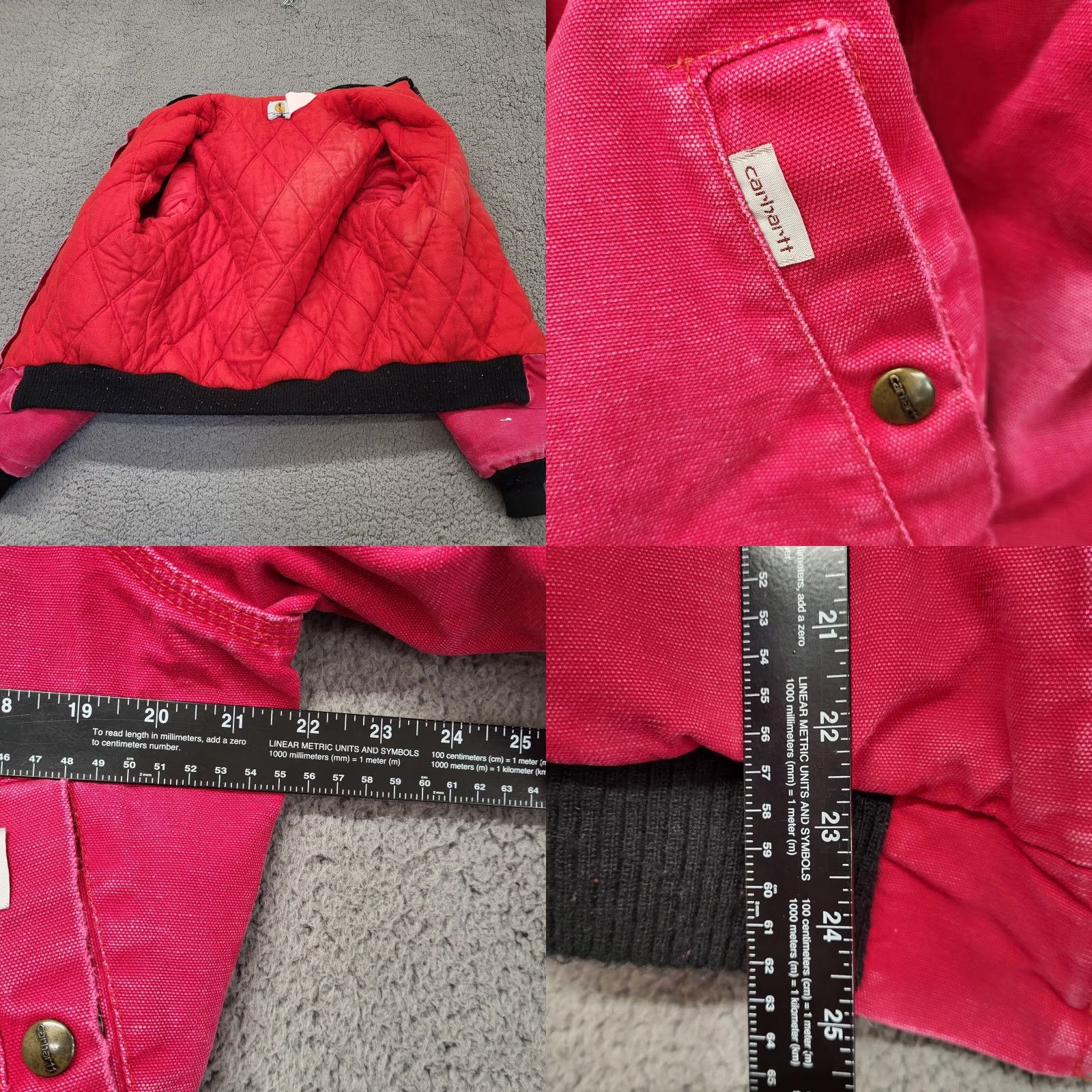 Carhartt VINTAGE Carhartt Jacket Womens Large Pink Canvas Santa Fe Quilt Lined Barn 90s Size L / US 10 / IT 46 - 9 Thumbnail