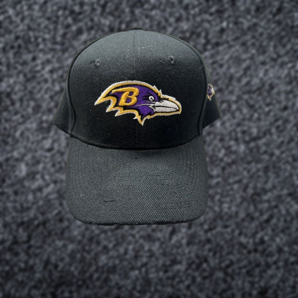 NFL VINTAGE Baltimore Ravens NFL Team Logo Hat Cap Black Purple Rare Cap Size ONE SIZE - 1 Thumbnail