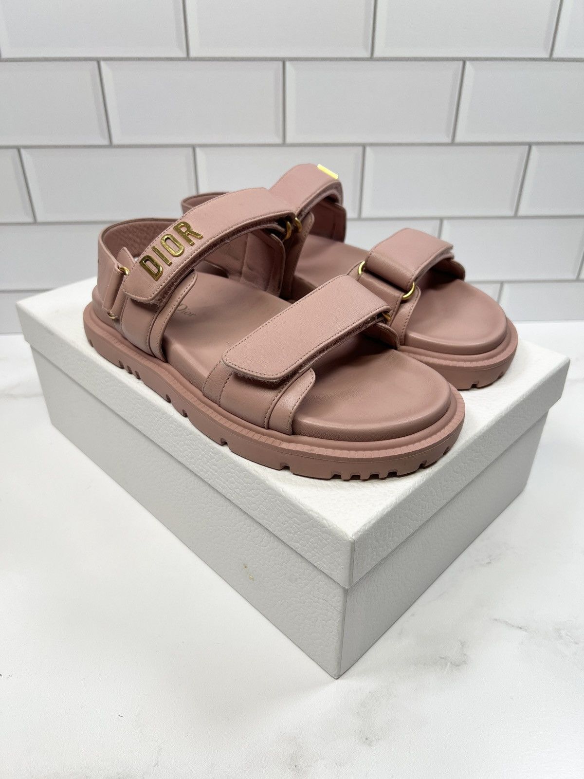 Christian Dior Dioract Double Strap Sandals Slides Sandal