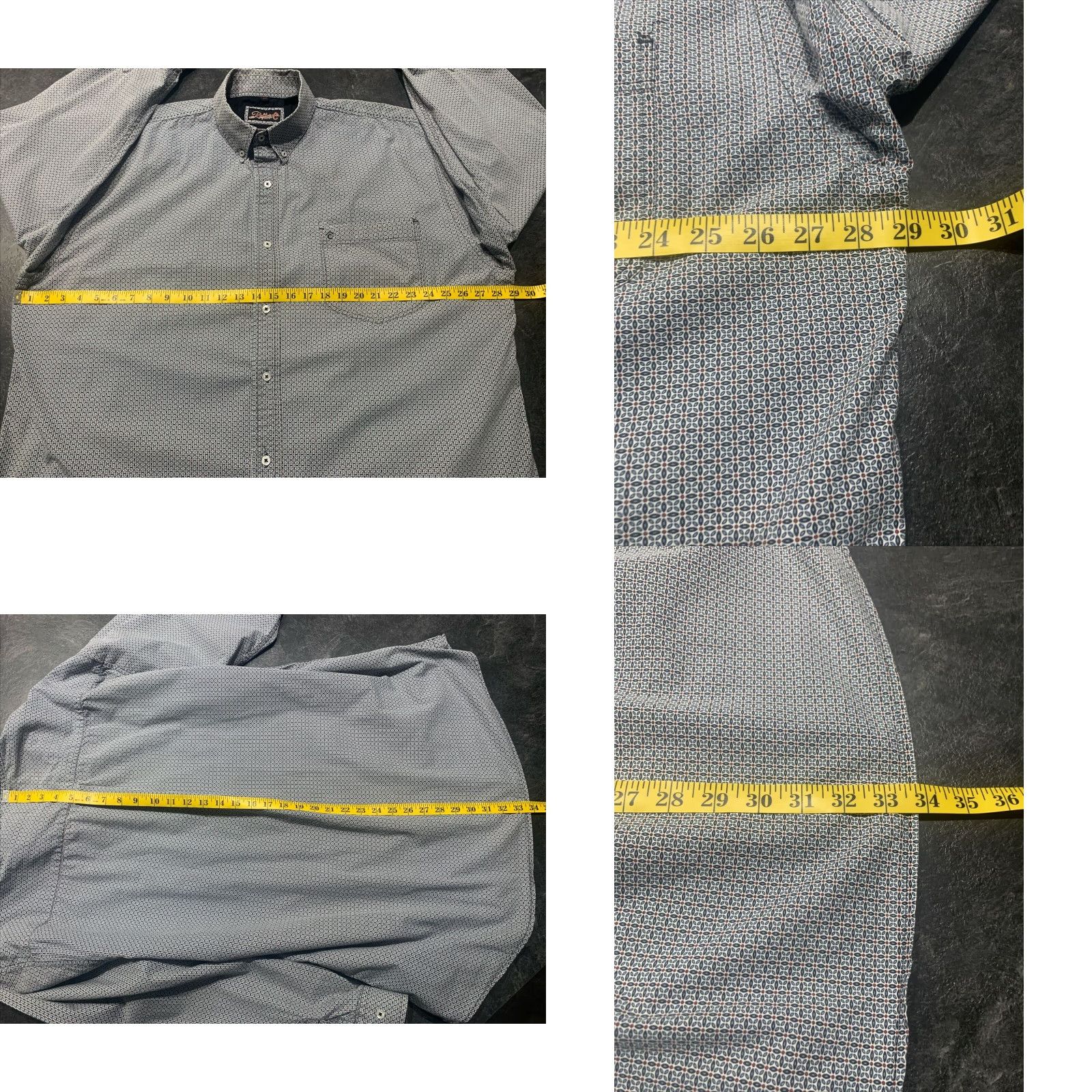 Vintage Western Cowboy Collection Men’s Button Down Shirt Long Sleeve 3X Cotton Geometric Western Logo Size US XXL / EU 58 / 5 - 8 Thumbnail