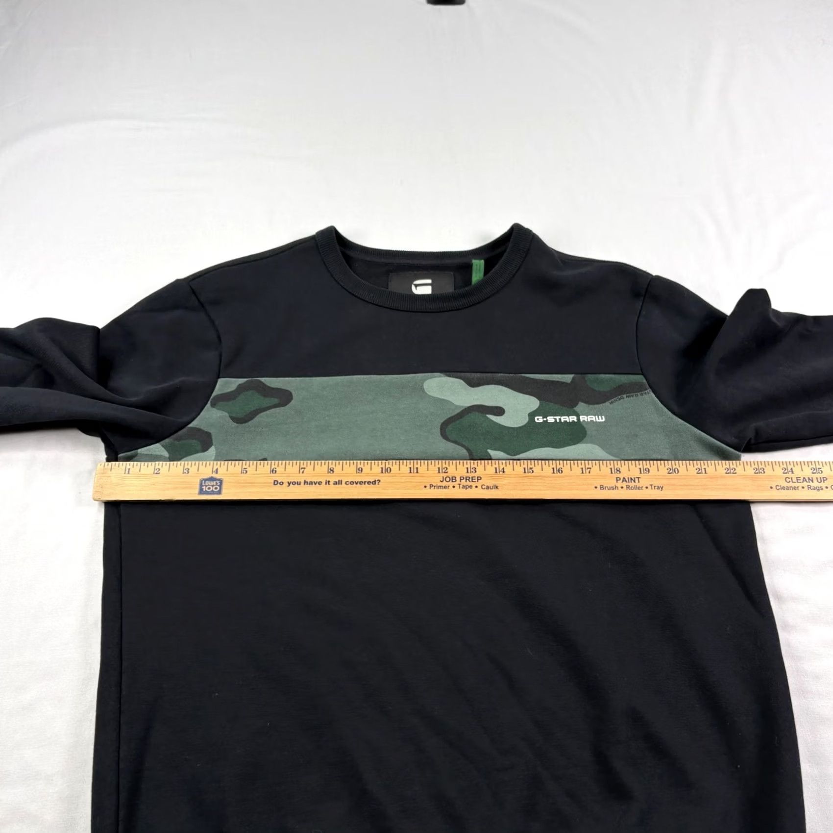 Vintage G Star Raw Sweatshirt Mens Large Black Core Camo Block Crew Neck Pullover Size US L / EU 52-54 / 3 - 4 Thumbnail