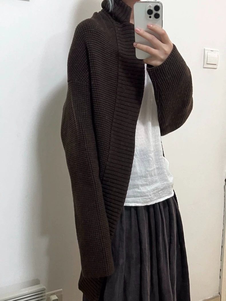 Yohji Yamamoto Yohji Yamamoto Yohji Yamamoto Chocolate Brown Sweater Size US M / EU 48-50 / 2 - 6 Thumbnail