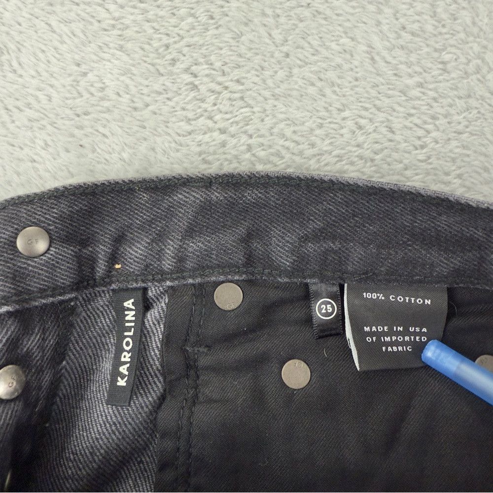 GRLFRND Grlfrnd NWT Women's Size 25 Actual 28x28 Black Skinny Karo Size 25" / US 0 / IT 36 - 2 Thumbnail