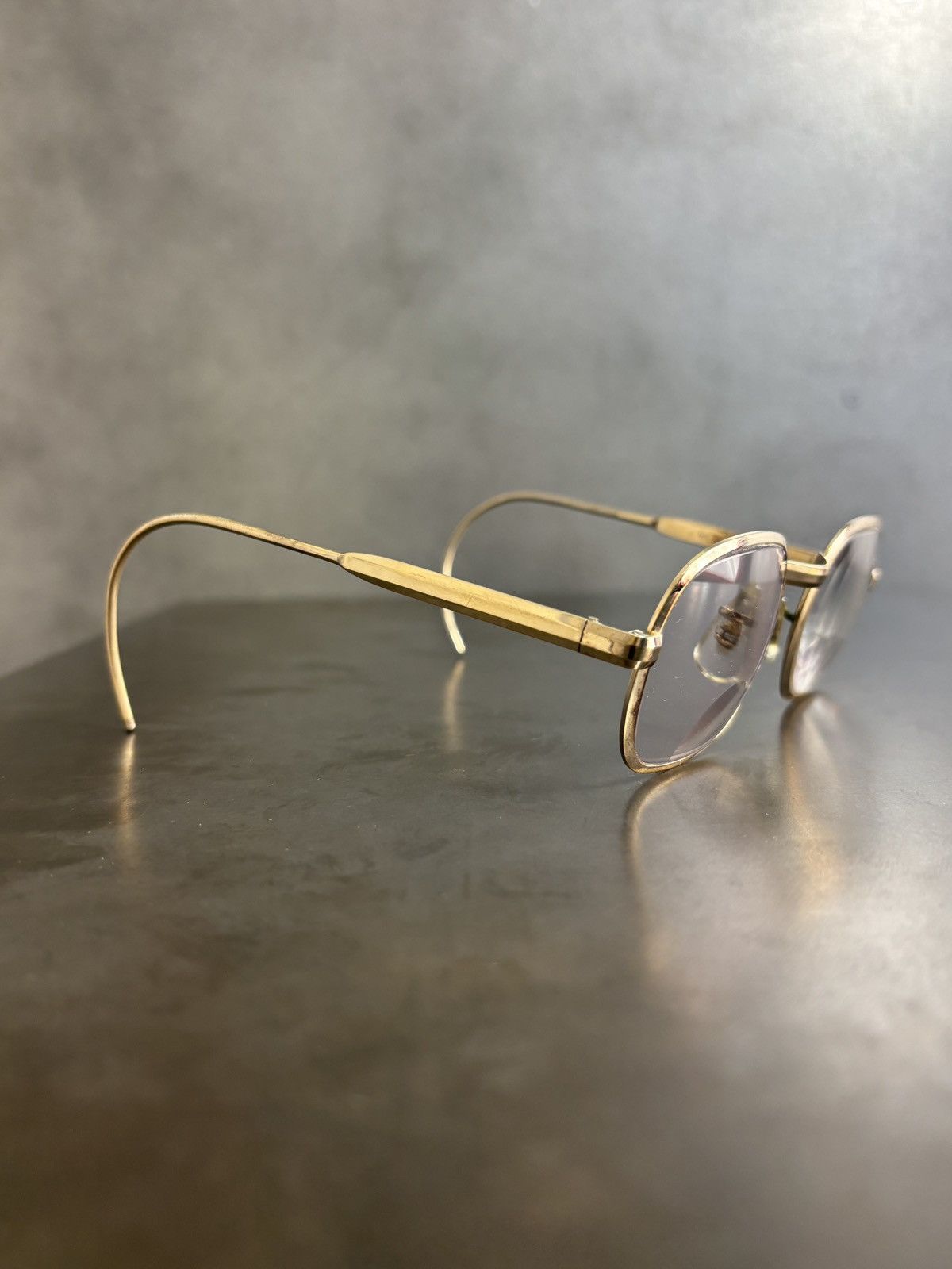 Vintage 1970s Eyeglasses Metal Full Rim 10k GF Hooked Vintage Frames Size ONE SIZE - 17 Thumbnail