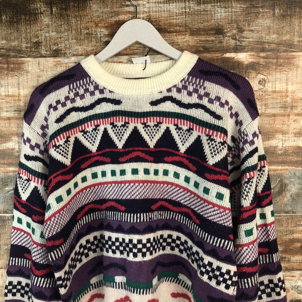 Homespun Knitwear Japan art design vintage Purple Knitwear #A2006 Size US S / EU 44-46 / 1 - 5 Thumbnail