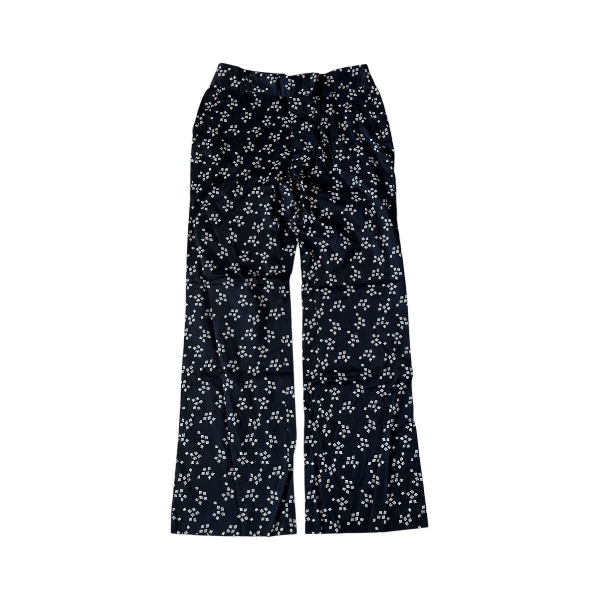 Comme des Garcons Cdg cdg printed flared wideleg black trousers Size US 29 - 1 Thumbnail