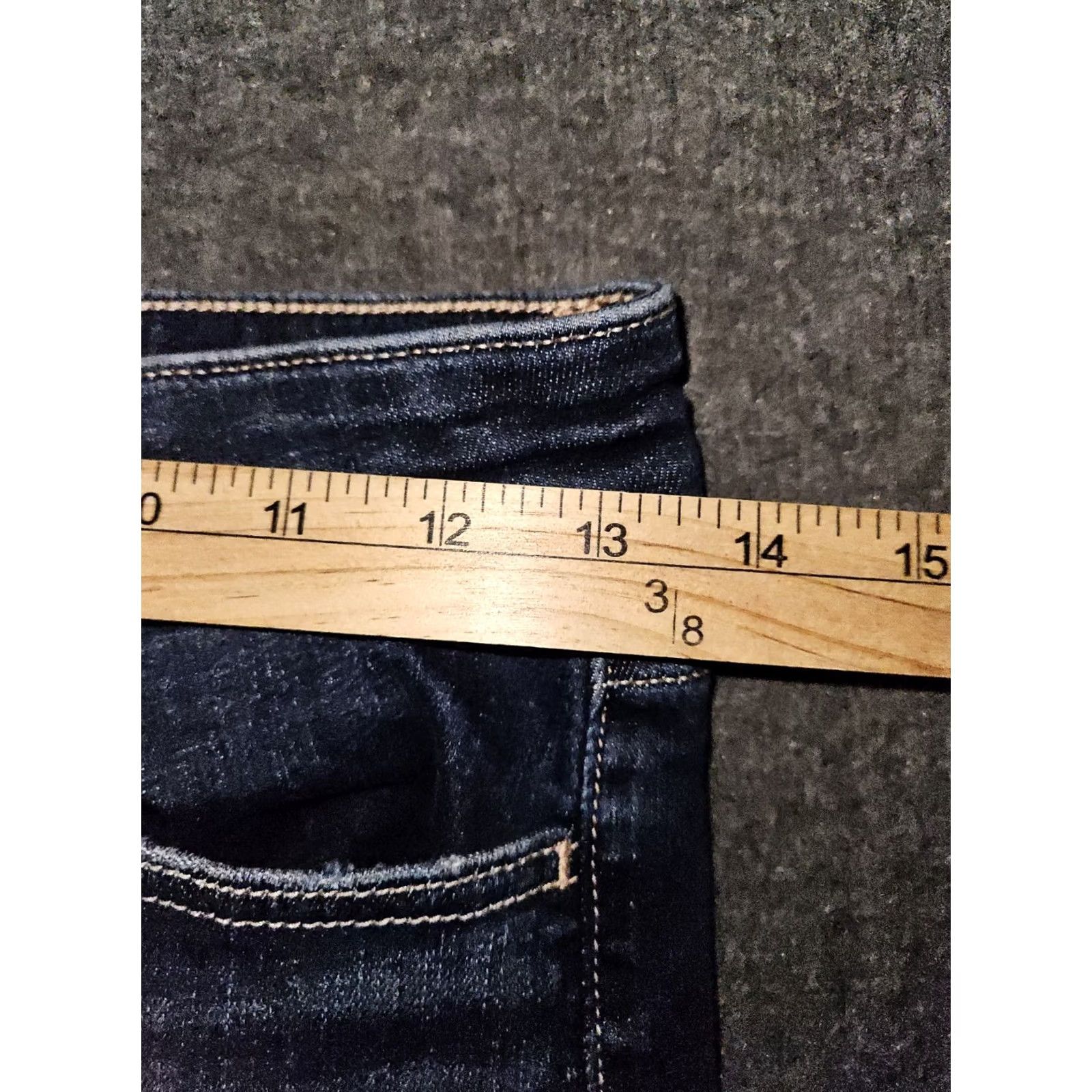 American Eagle Outfitters VINTAGE American Eagle Outfitters Hi Rise Jeggings Crop Women's 4 Blue Stretch Distressed Preppy Size 27" / US 4 / IT 40 - 5 Thumbnail