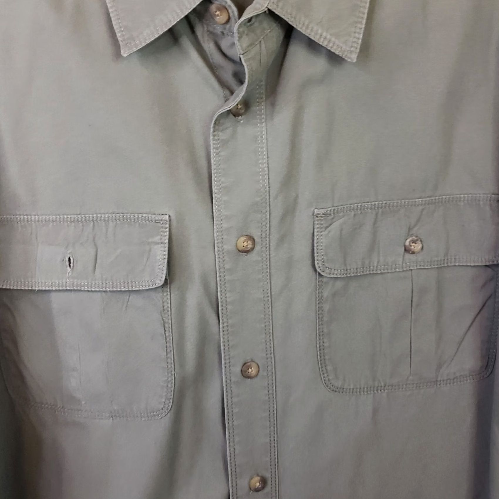 Eddie Bauer Mens EDDIE BAUER Olive Green Long Sleeve Shirt Size XXL Cotton Outdoor Workwear Size US XXL / EU 58 / 5 - 4 Thumbnail
