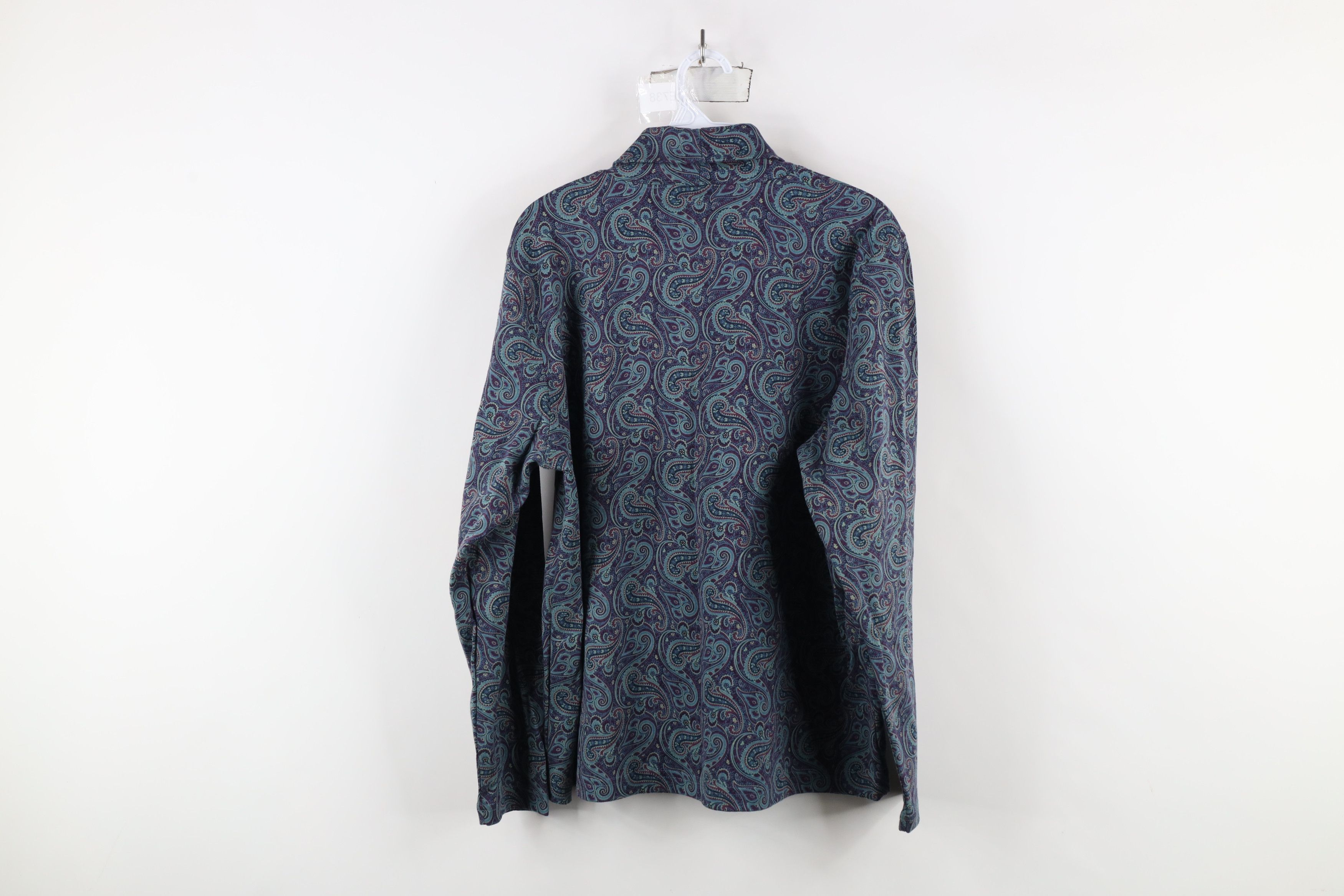 Lands' End × Vintage Vintage 90s Lands End All Over Print Turtleneck T-Shirt Size XL / US 12-14 / IT 48-50 - 8 Thumbnail