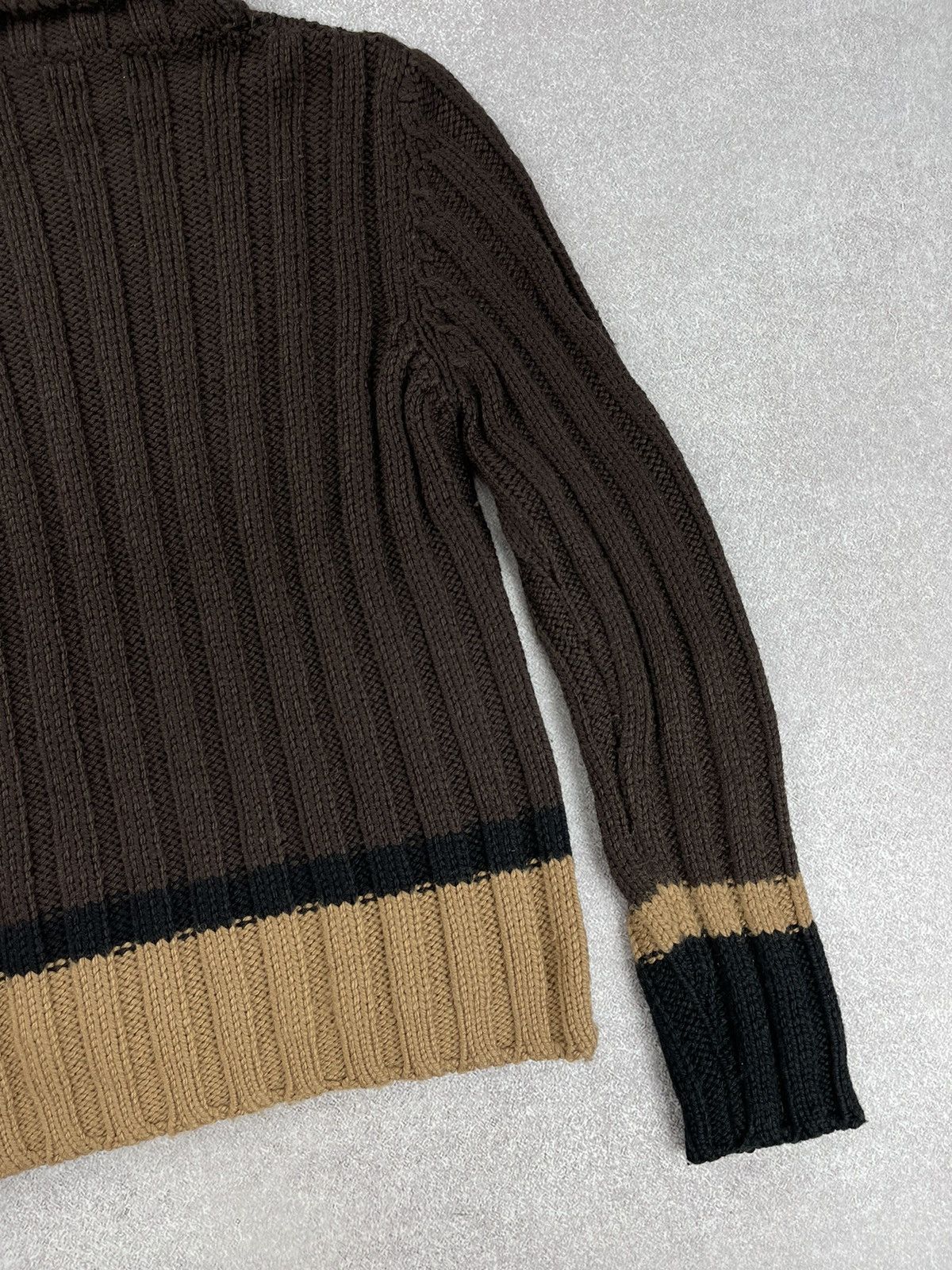 Dolce & Gabbana × Vintage Vintage Dolce & Gabbana Wool Knit Turtleneck Sweater Size L / US 10 / IT 46 - 13 Thumbnail