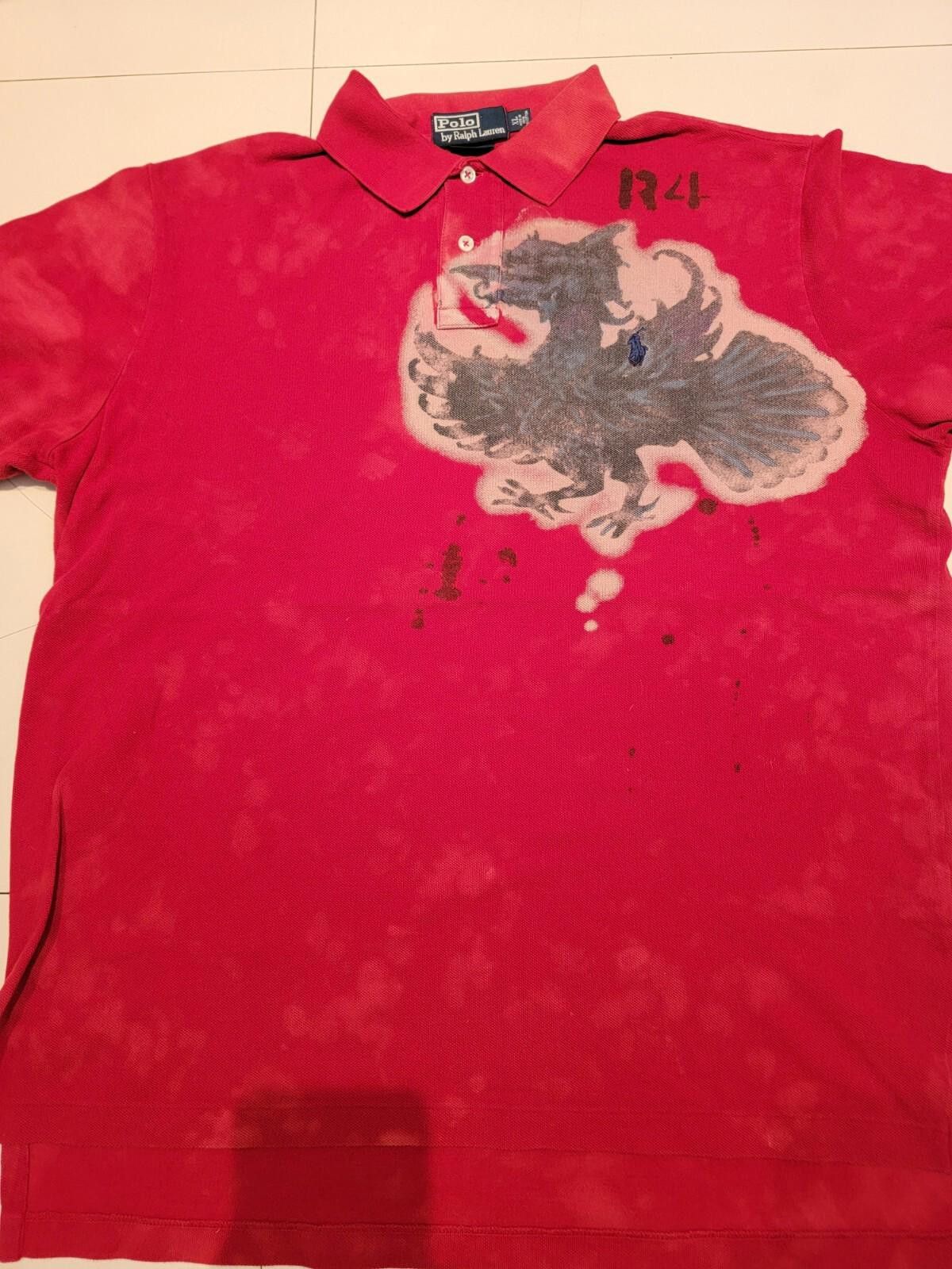 Polo Ralph Lauren Polo Ralph Lauren Phoenix Bird Tie Dye Shirt Custom Fit XL Size US XL / EU 56 / 4 - 1 Thumbnail