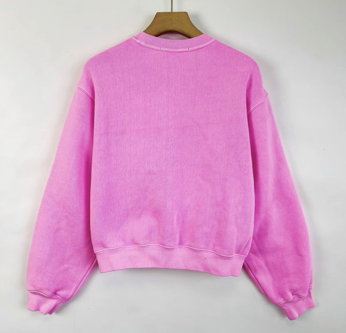 Alexander Wang Alexander Wang Neon Pink Cropped Fleece Sweatshirt K12 Size XS / US 0-2 / IT 36-38 - 2 Thumbnail