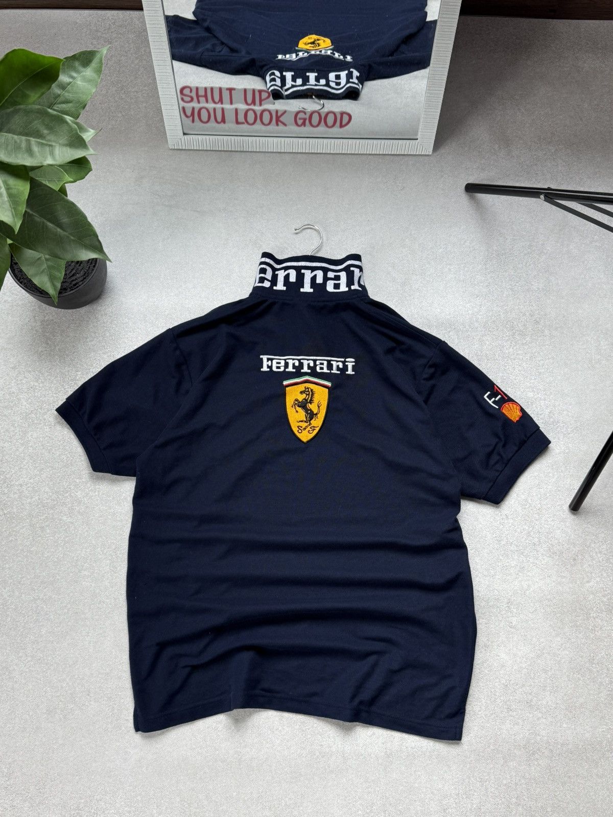 Ferrari F1 Ferrari Vintage Racing Polo Shirt Men’s Blue 90s Big Logo Size US L / EU 52-54 / 3 - 1 Thumbnail