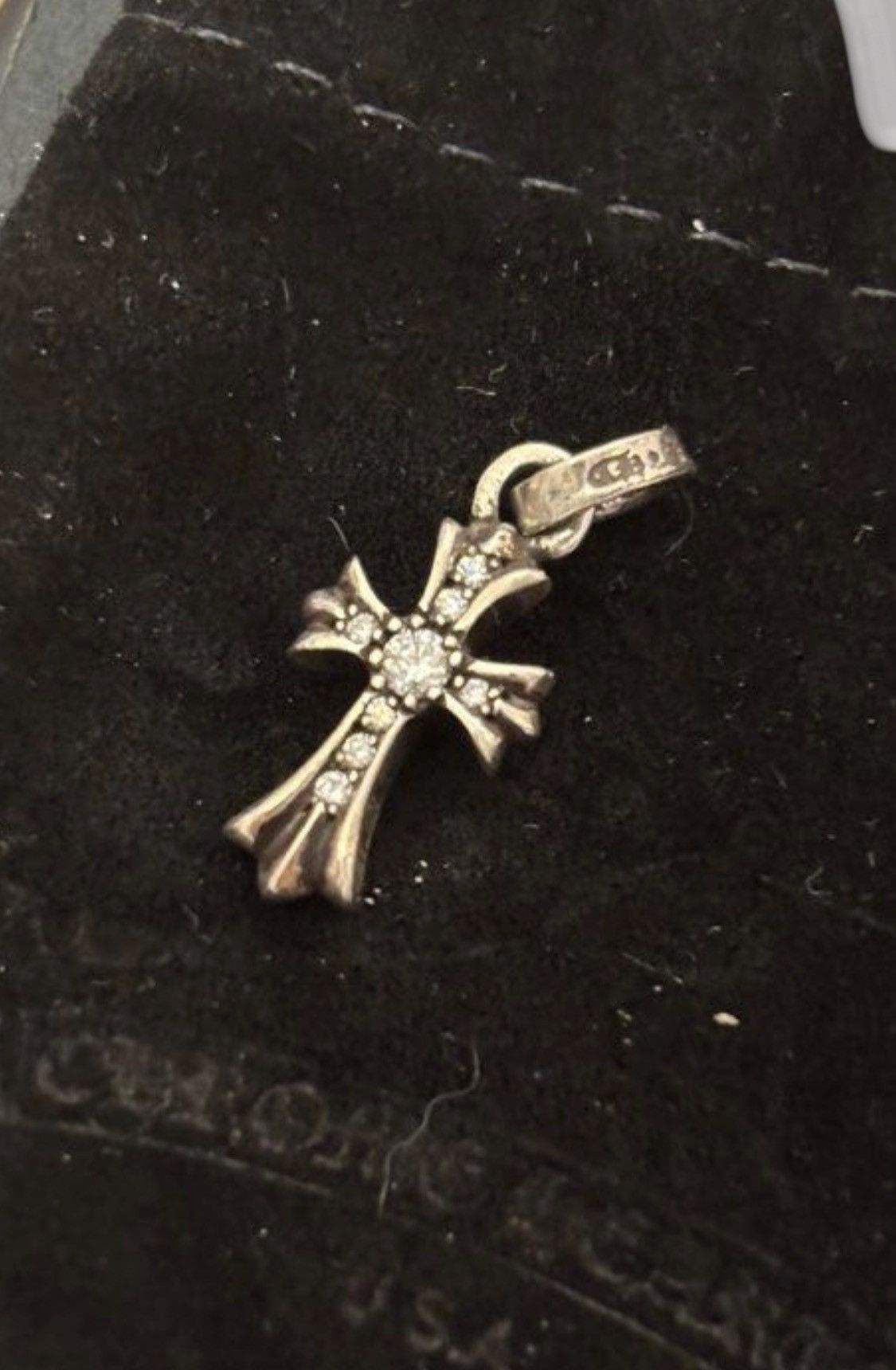 Chrome Hearts Diamond Baby Fat Cross Charm Pendant | Grailed