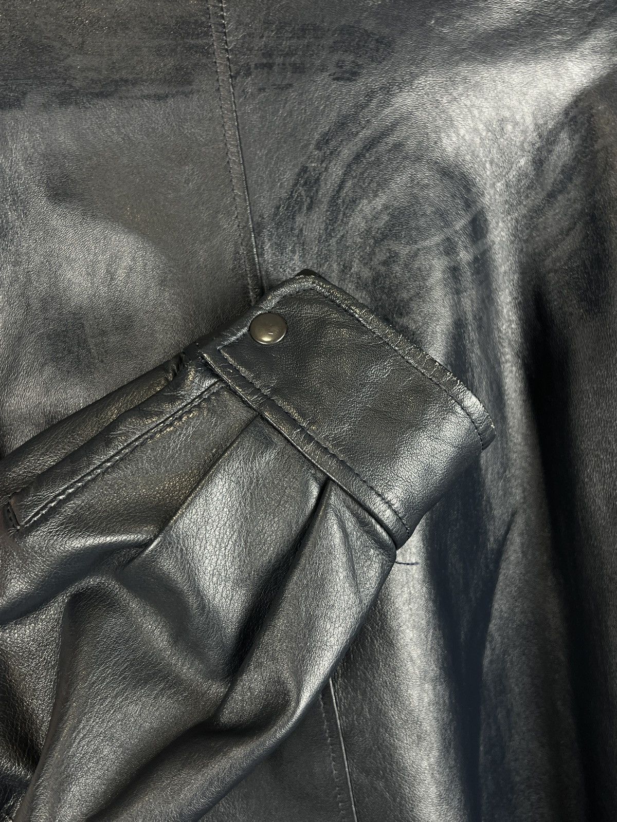 Vintage Vintage 80s Leather Trucker jacket Racing Moto y2k Size US M / EU 48-50 / 2 - 19 Thumbnail