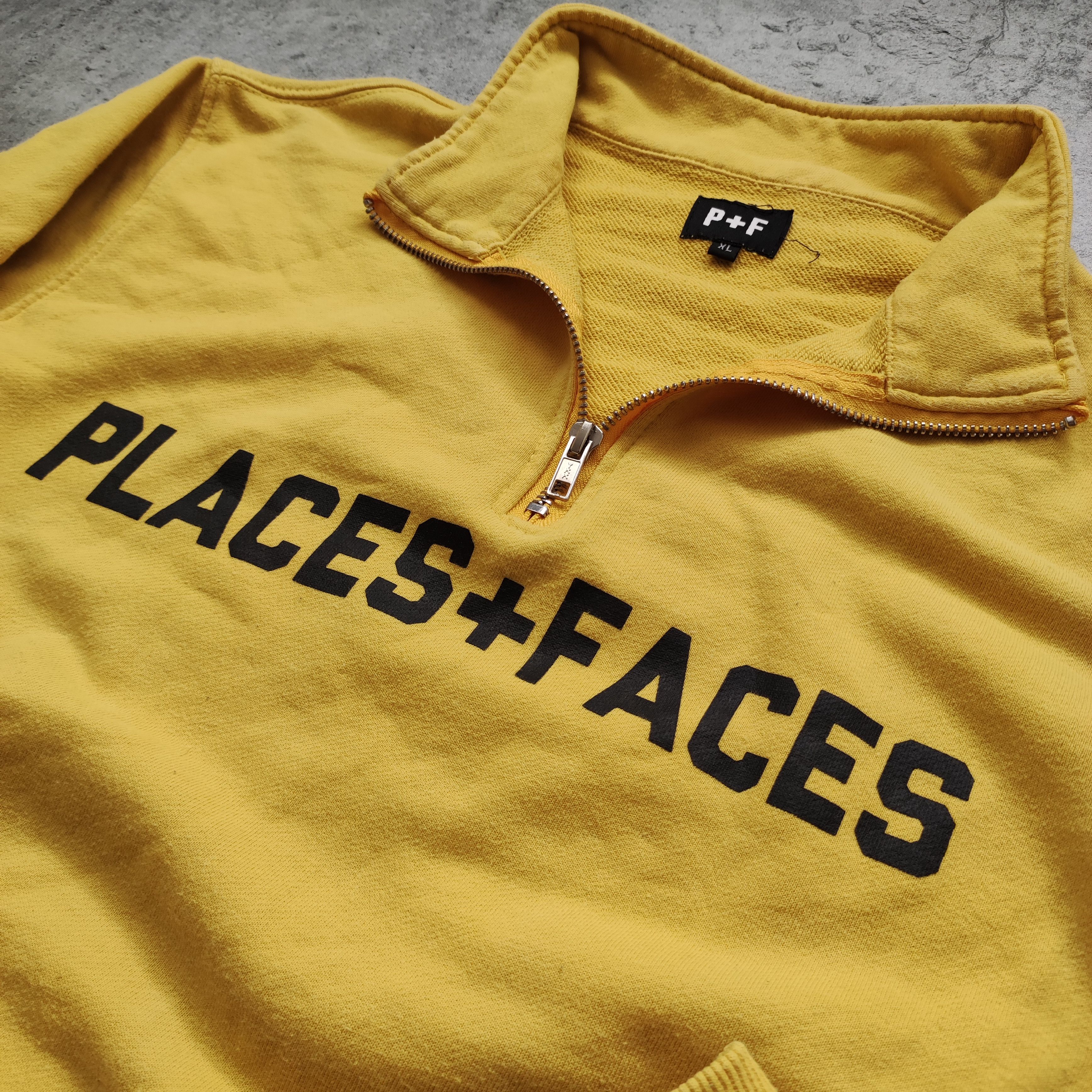 Places + Faces Places + Faces Big Classic Logo Yellow Zip Sweatshirt Size US M / EU 48-50 / 2 - 5 Thumbnail