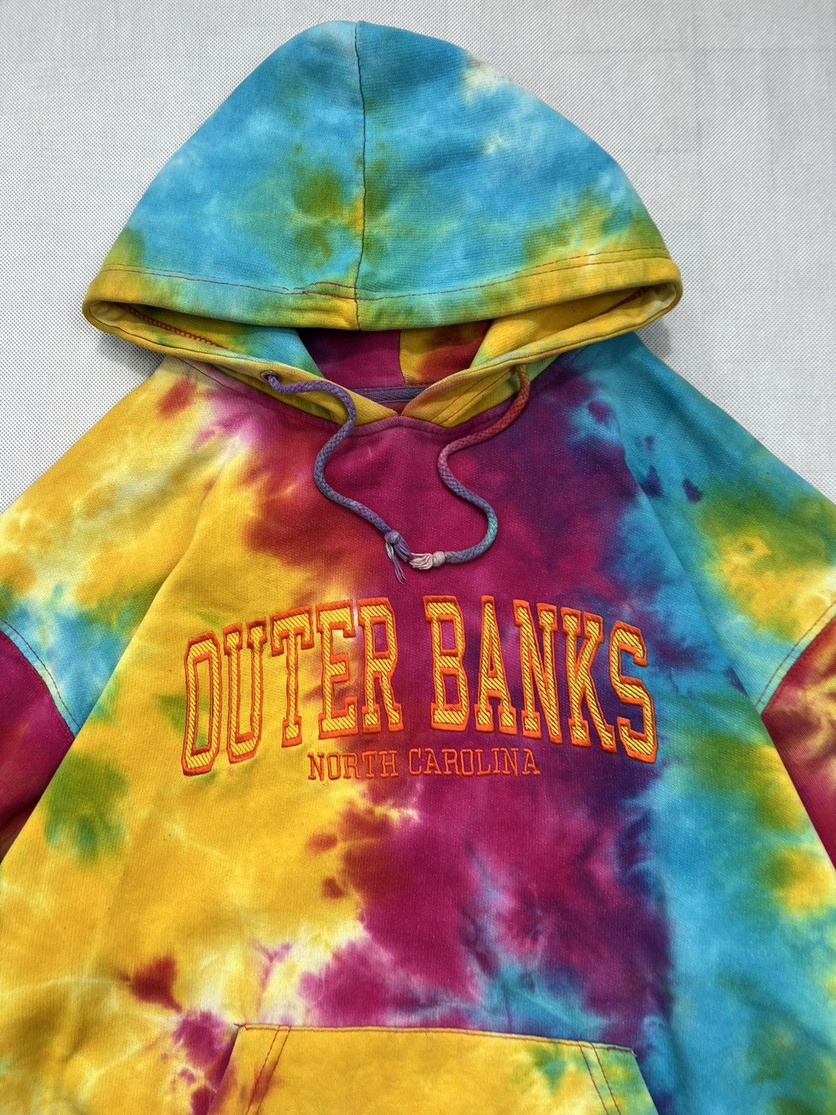 Vintage Hoodie Outer Banks vintage 90’s tie dye boxy fit Size US L / EU 52-54 / 3 - 4 Thumbnail