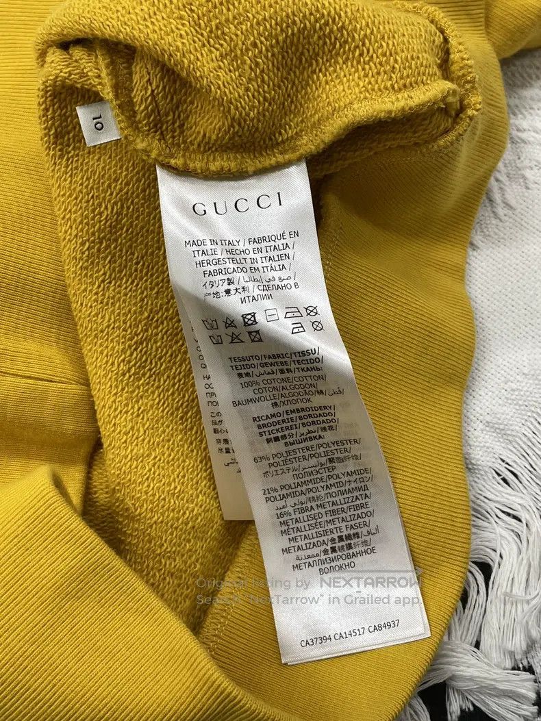 Gucci Gucci Size10 Yellow bow and diamond sweatshirt Size M / US 6-8 / IT 42-44 - 5 Thumbnail