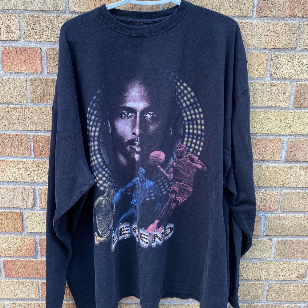 Jordan Brand × Vintage Vintage 90s Y2K Michael Jordan Legend Rap Shirt XXXL Size US XXL / EU 58 / 5 - 9 Thumbnail
