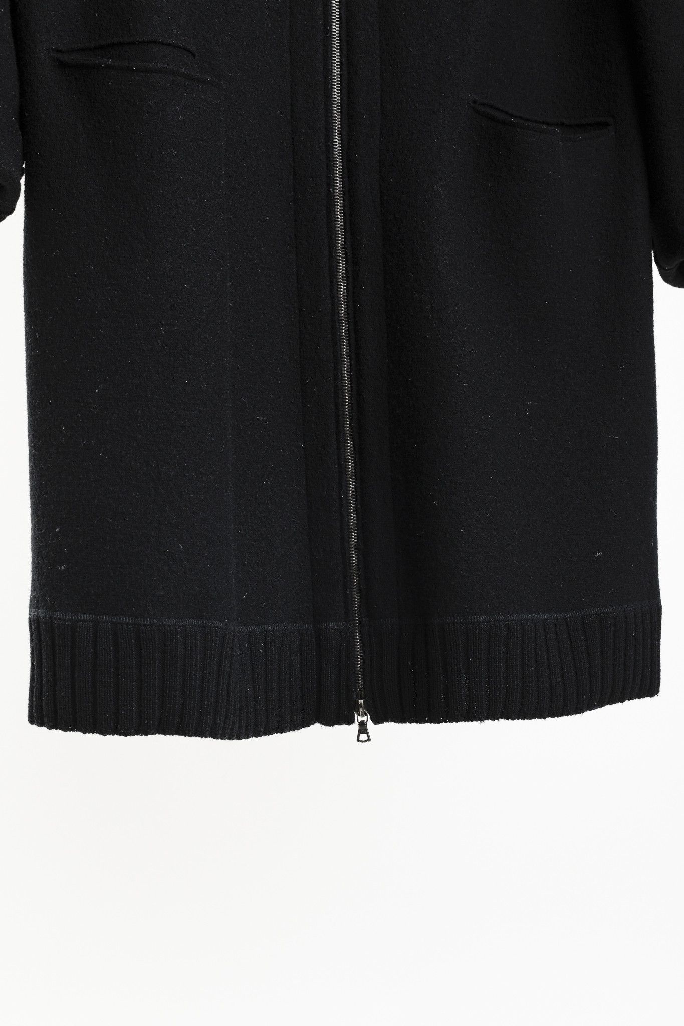 Other Oska Black Boiled-Wool Knit-Hem Hooded Coat Size M / US 6-8 / IT 42-44 - 7 Thumbnail