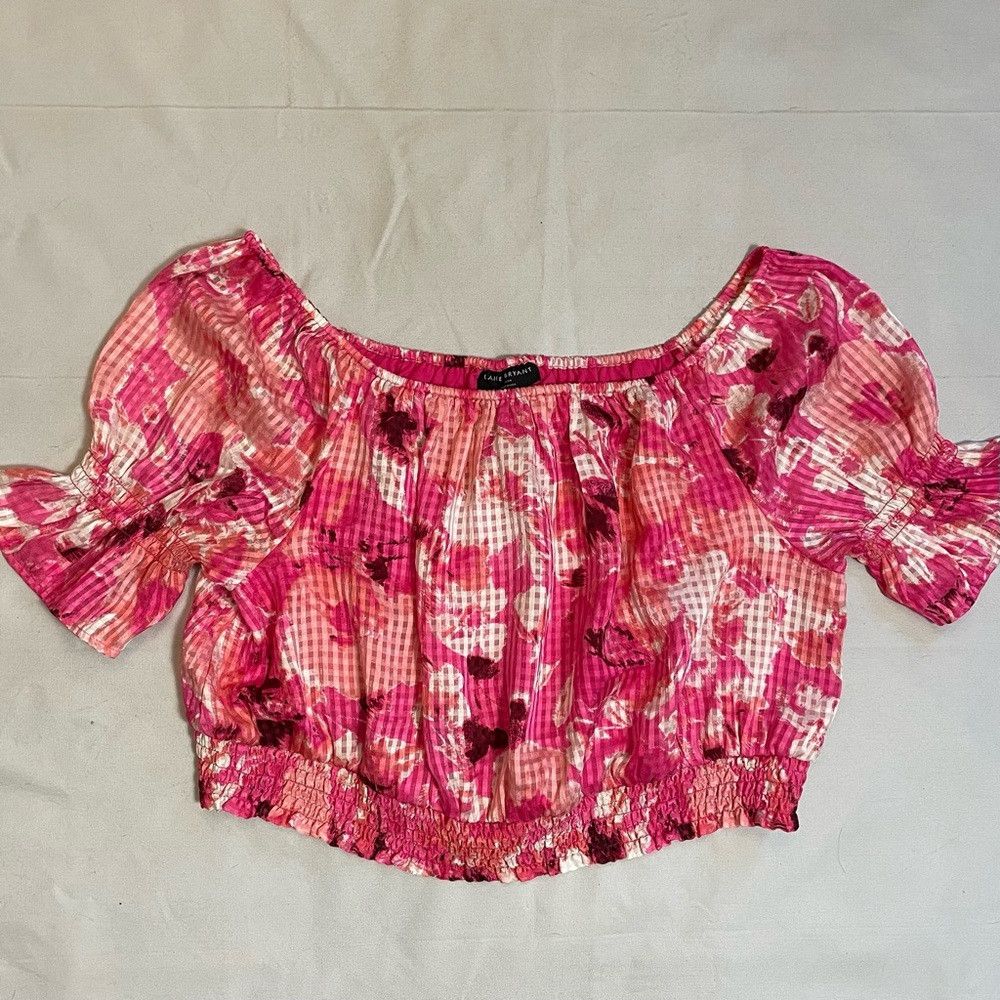 Other NWT New Lane Bryant Pink Classic Crop Off-The-Shoulder Chif Size 4XL / US 24-26 - 5 Thumbnail