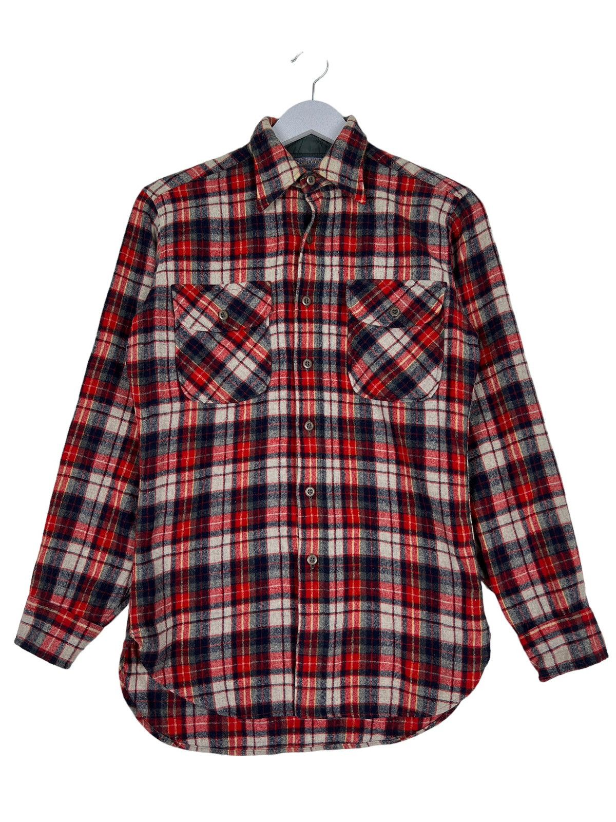 Pendleton 🔥 VINTAGE PENDLETON WOOL CHECKER FLANNEL SHIRTS MADE IN USA Size US S / EU 44-46 / 1 - 2 Thumbnail