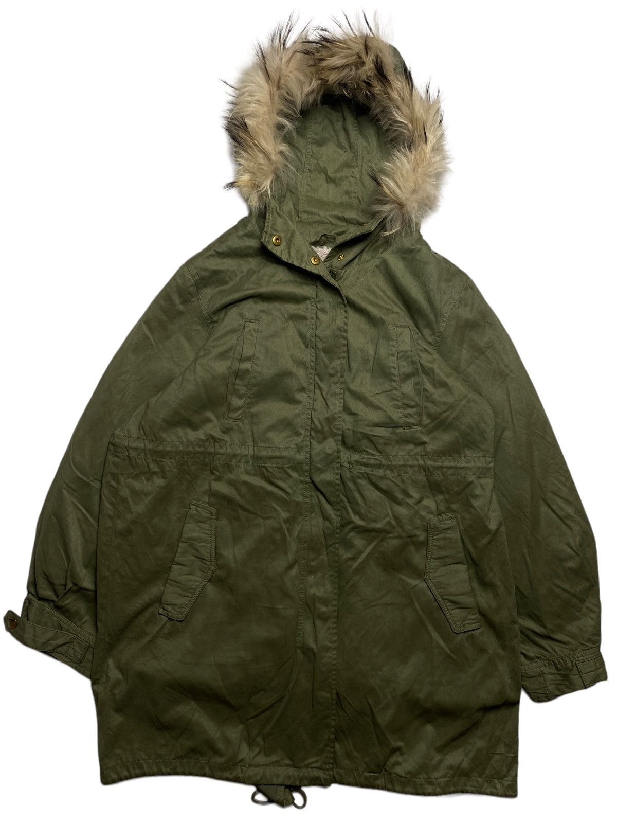 Japanese Brand 2000s Index - Fur Raccoon Hoodie Cargo Jacket Size US L / EU 52-54 / 3 - 4 Thumbnail