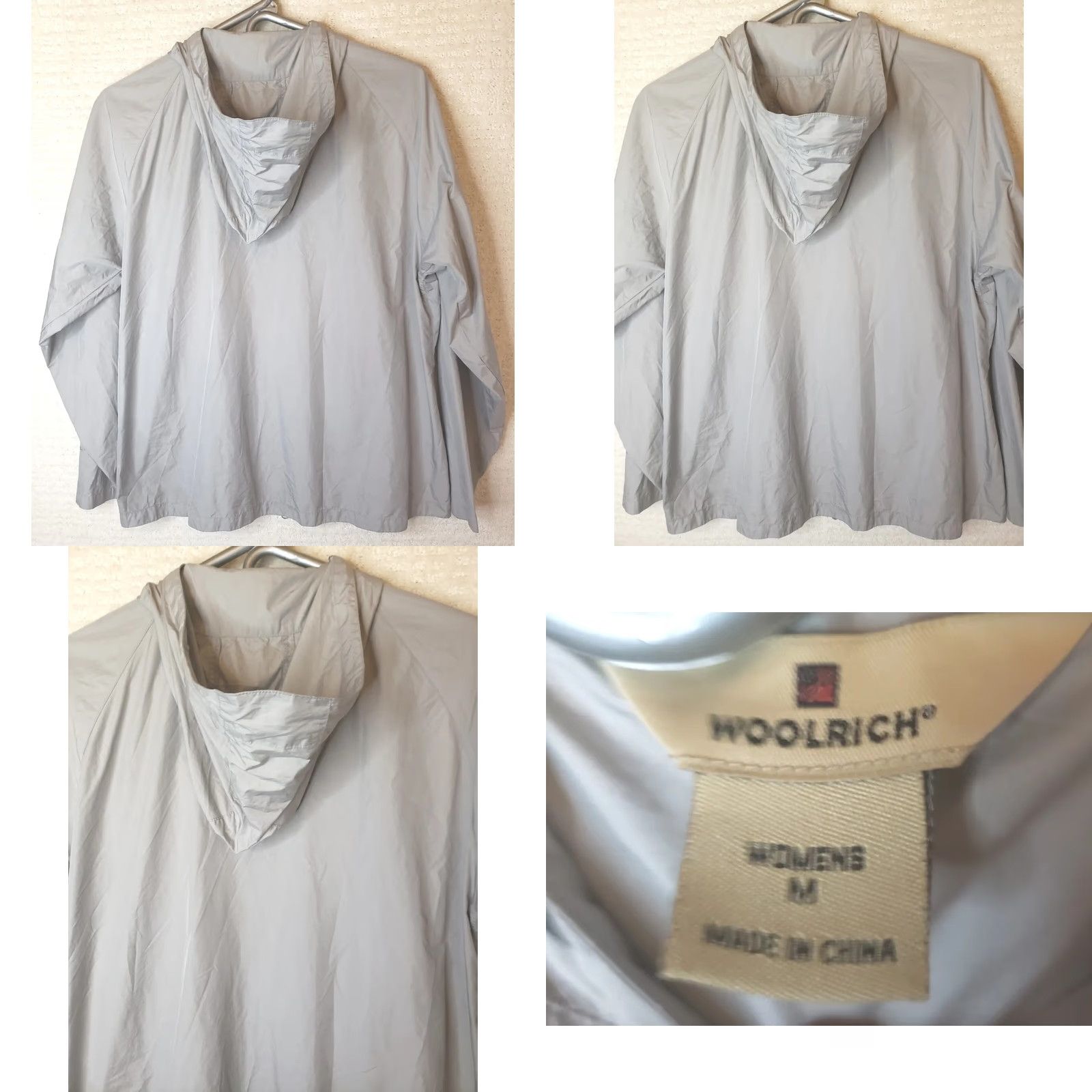 Vintage Woolrich Jacket Rain Coat Womens M Gray Nylon Hood Lined Zip Pockets Windbreaker Jacket Size M / US 6-8 / IT 42-44 - 8 Thumbnail