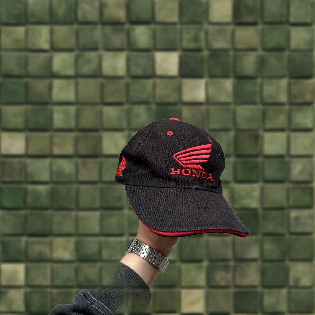 Honda VINTAGE Honda Big Logo Racing Black Cap Men One Size Size ONE SIZE - 1 Thumbnail