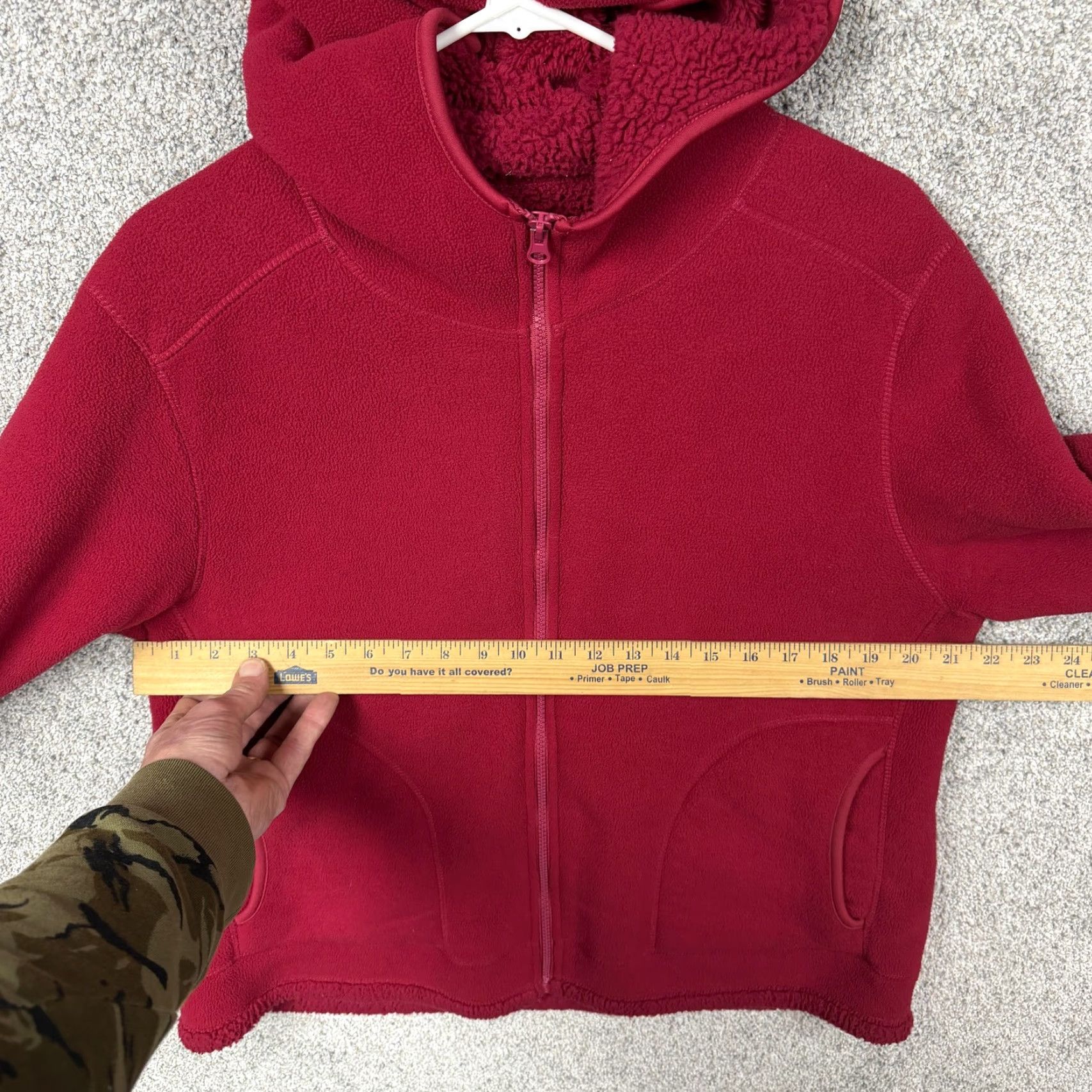 Faded Glory Faded Glory Jacket Womens L Red Fleece Hooded Full Zip Granola Girl Cabincore Size L / US 10 / IT 46 - 4 Thumbnail