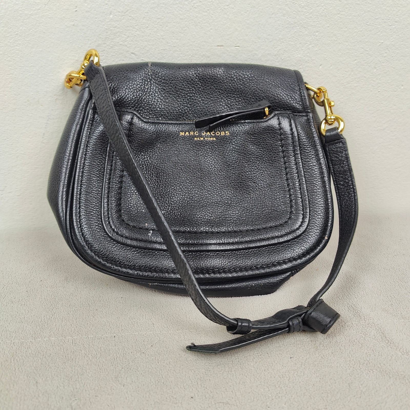 Marc Jacobs Empire City Mini Messenger Leather Shoulder Bag in Black, Women's
