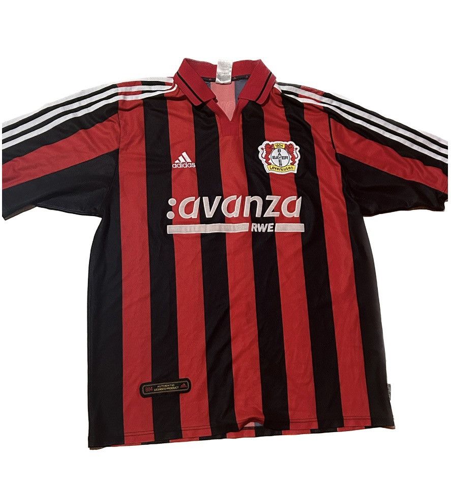 Adidas Bayer Leverkusen 2000-2001 Home Football Shirt Size XL Size US XL / EU 56 / 4 - 1 Thumbnail
