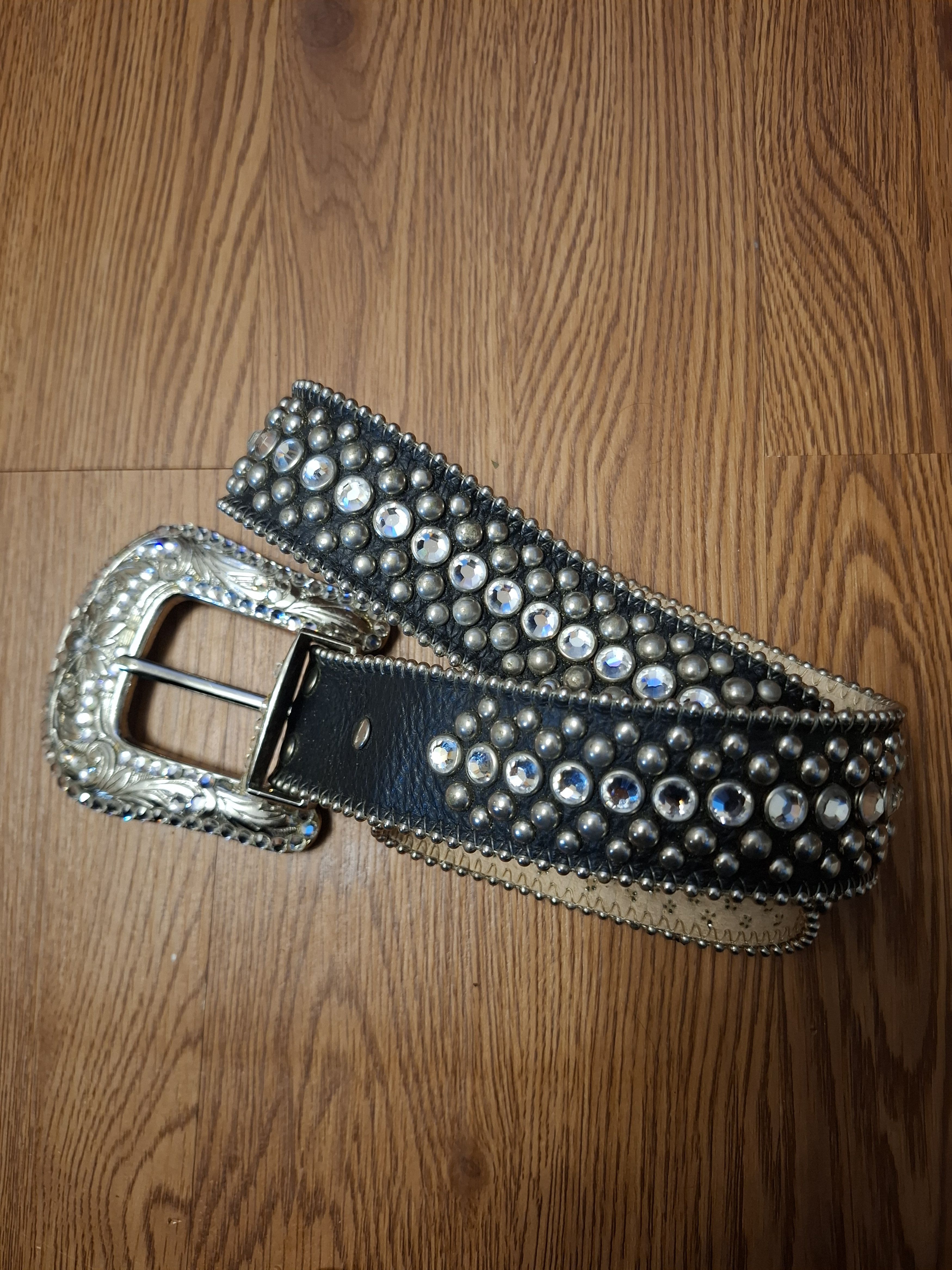 B.B. Simon B.b. Simon Stud Rhinestone Belt Size 28 - 1 Thumbnail