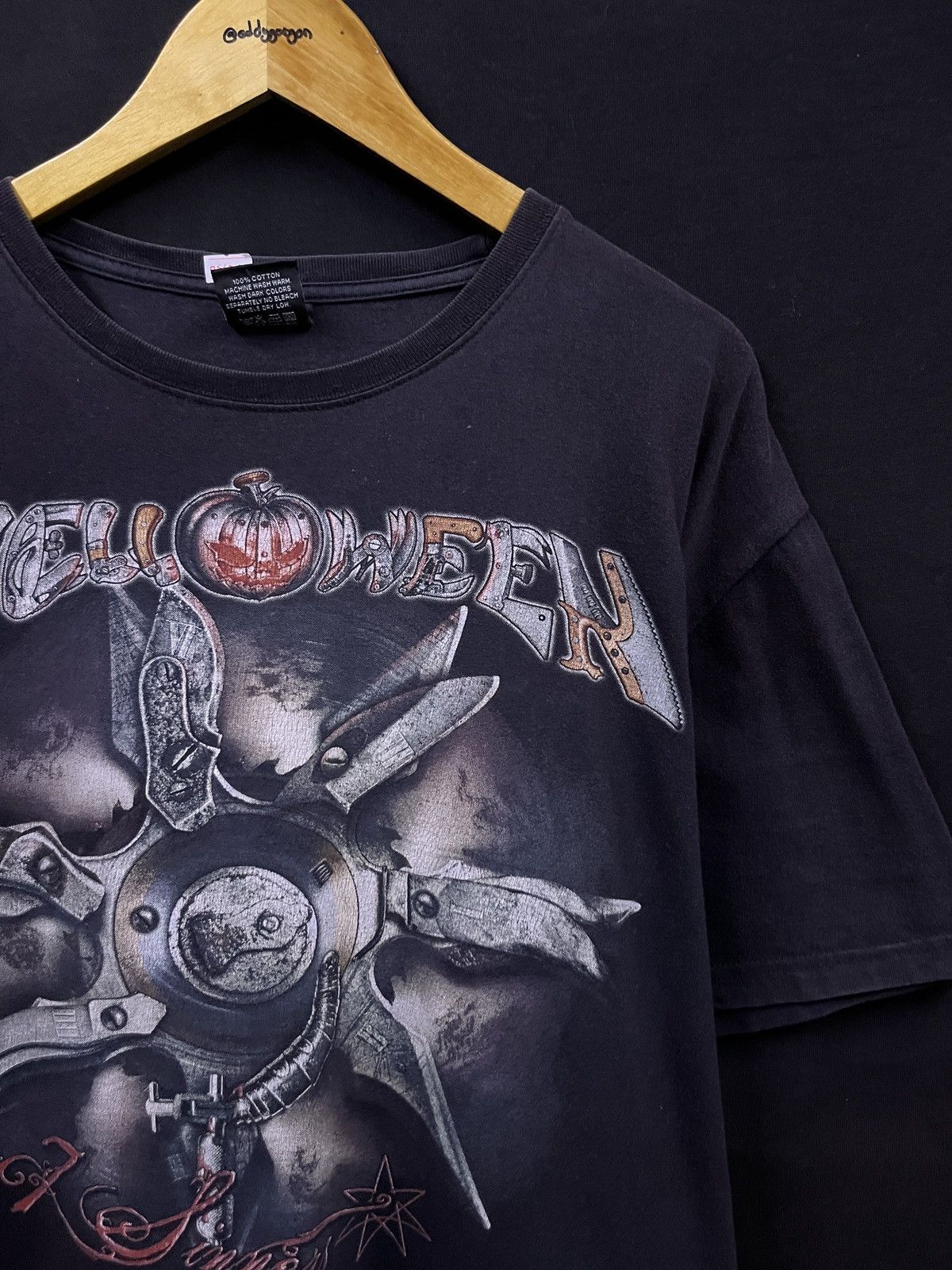 Band Tees VINTAGE HELLOWEEN 7 SINNERS PUMPKIN BAND TSHIRT Size US XL / EU 56 / 4 - 2 Thumbnail