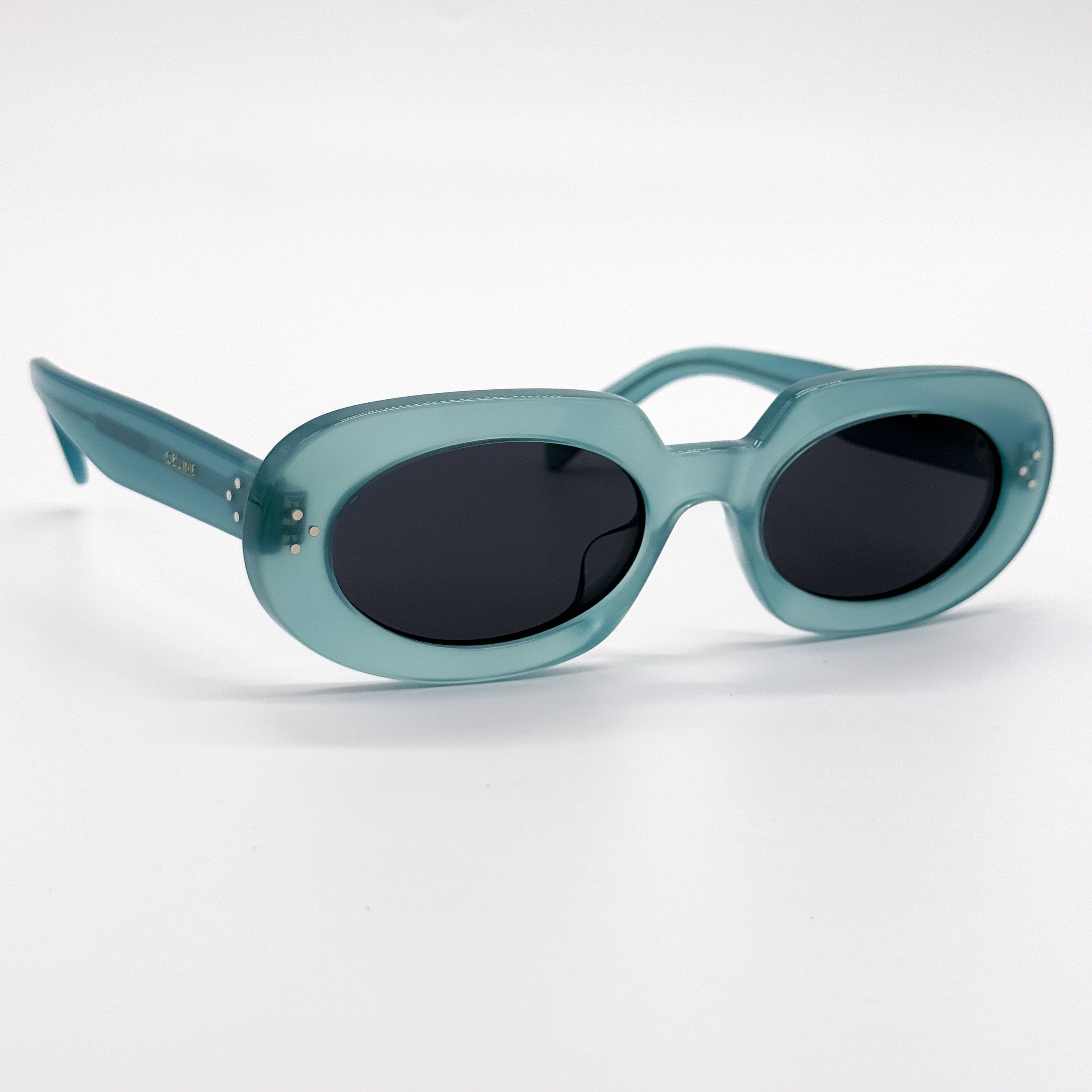 Celine NEW CELINE CL40276U 93N SHINY LIGHT GREEN WOMEN SUNGLASSES Size ONE SIZE - 4 Thumbnail