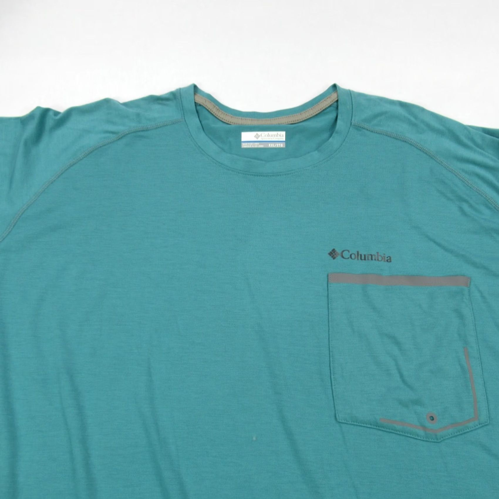 Vintage Columbia Shirt Mens 2XL Short Sleeve Green Lightweight Casual Workout Pocket Shirt Size US XXL / EU 58 / 5 - 2 Thumbnail