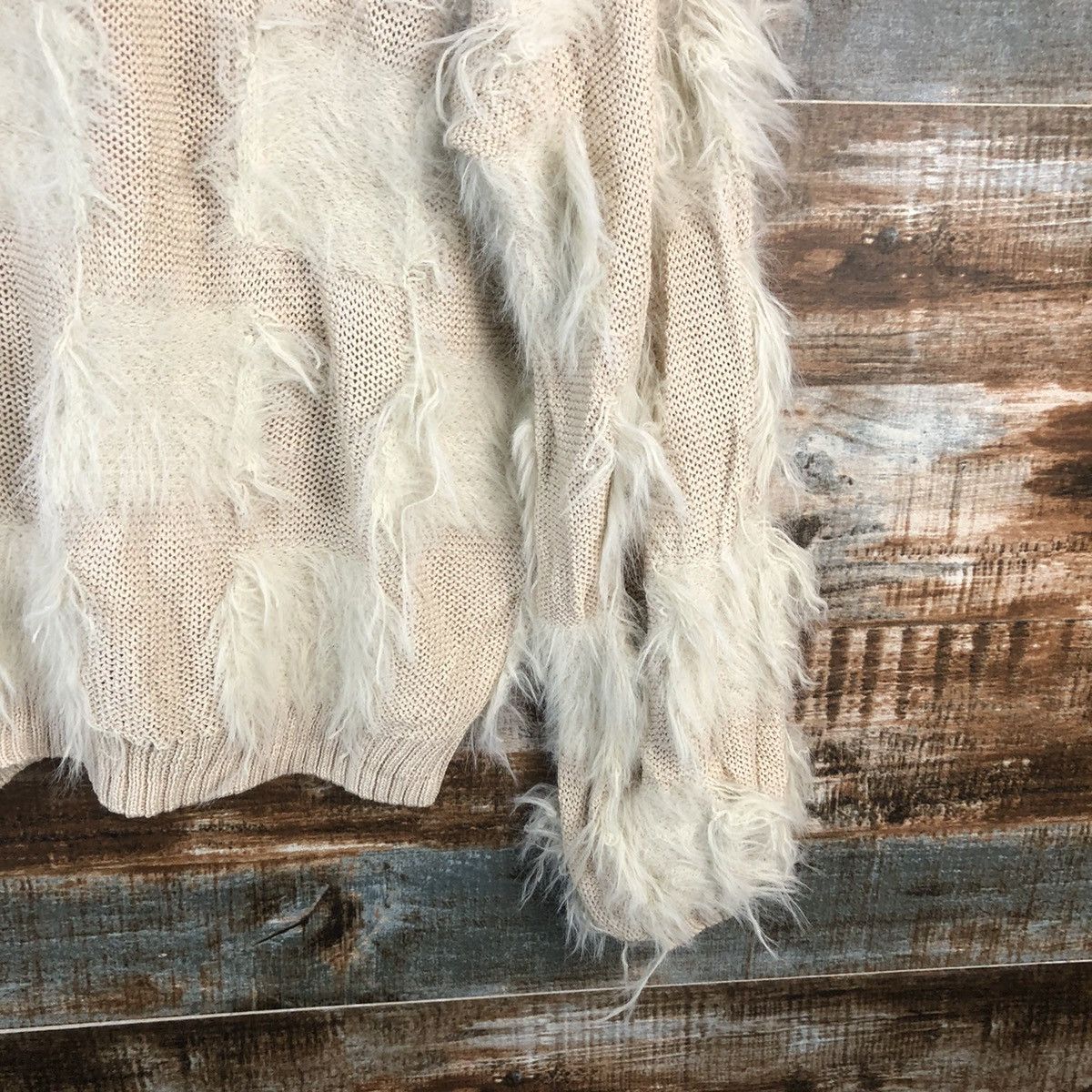 Homespun Knitwear DLL Mystic Brown Cardigan fur shaggy Knitwear #C020 Size US M / EU 48-50 / 2 - 18 Thumbnail