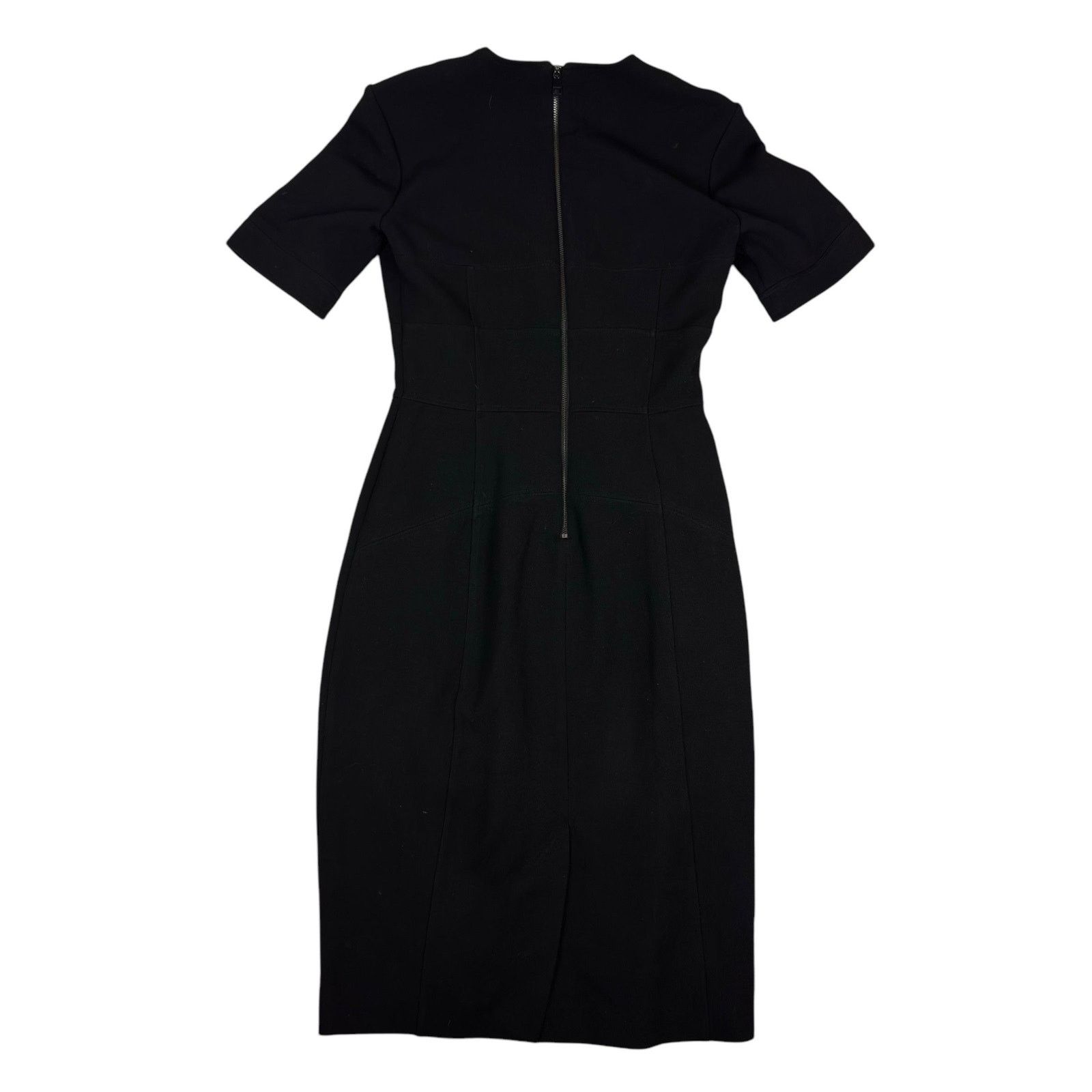 Burberry Burberry Women Black V-Neck Short Sleeve Midi Dress 4 Size S / US 4 / IT 40 - 7 Thumbnail