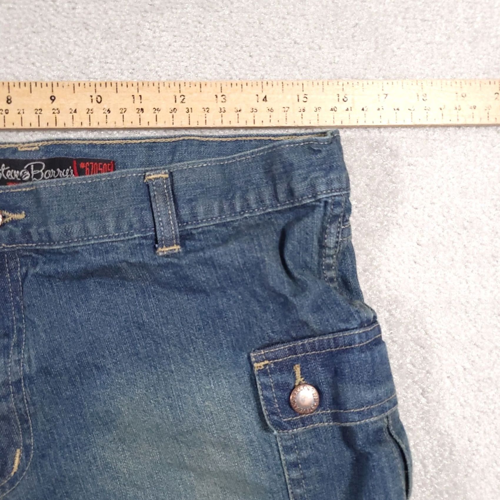 Vintage VINTAGE Steve & Barry's Cargo Jean Shorts Women 12 Denim Y2K Adjustable Waist Cargo Shorts 90s Recreational Womens Size 34" / US 12 / IT 48 - 6 Thumbnail
