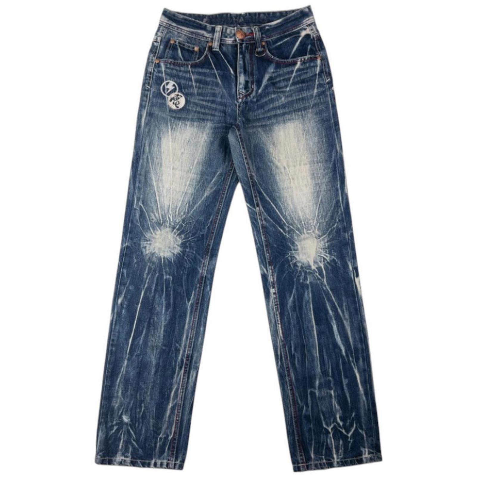 Other Vintage Big Train Embroidered Demon Denim Jeans Size W30 Size US 30 / EU 46 - 3 Thumbnail