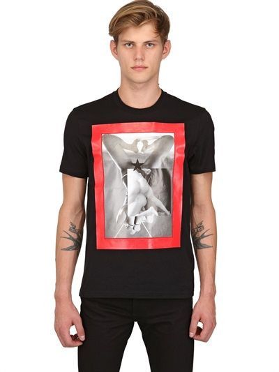 Givenchy Black Lambskin Frame Bondage Print T-Shirt Size US XS / EU 42 / 0 - 2 Thumbnail