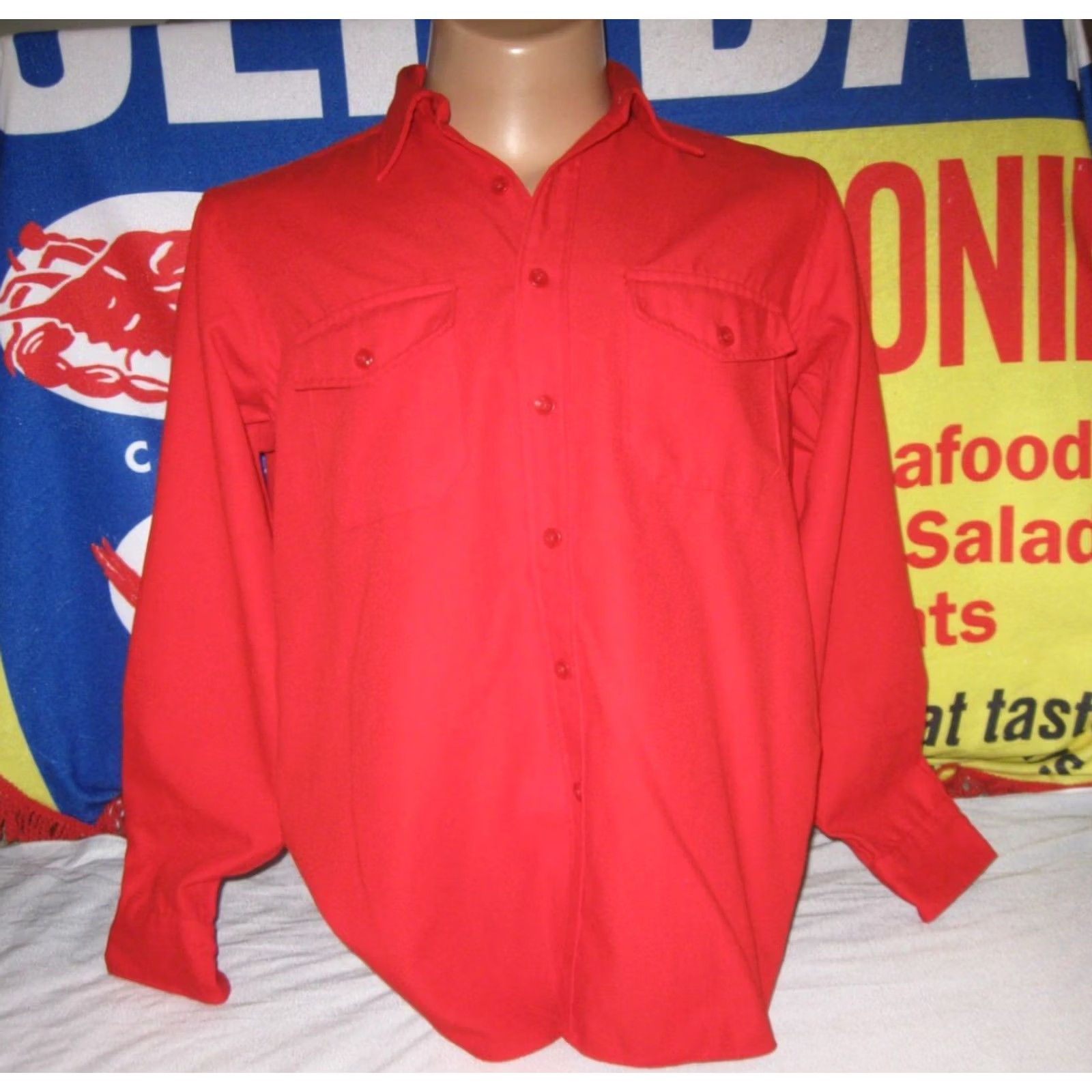 Vintage L.L. Bean Shirt Men Large 16-16 1/2 Red VTG Button-Up Flannel Casual Outdoor Pocketed Size US L / EU 52-54 / 3 - 2 Thumbnail