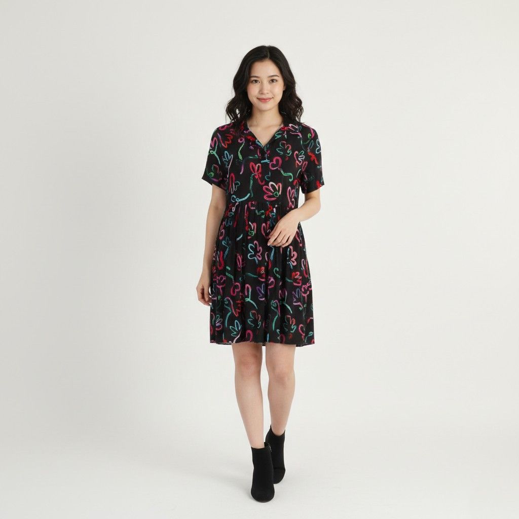 Paul Smith Paul Smith Women 42 S Mini Dress Black Viscose 7766 Size S / US 4 / IT 40 - 1 Thumbnail